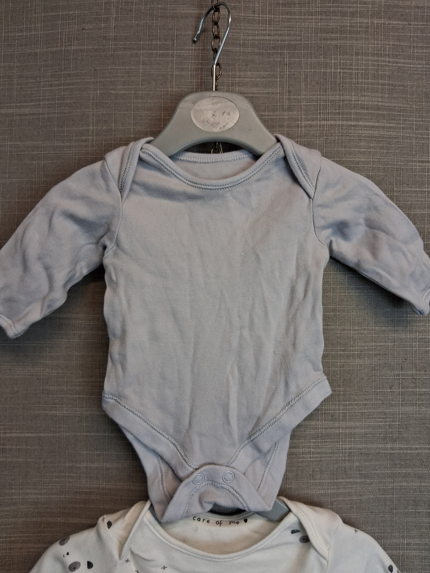 George Boys Long Sleeve Bodysuits X2 Age Tiny Baby