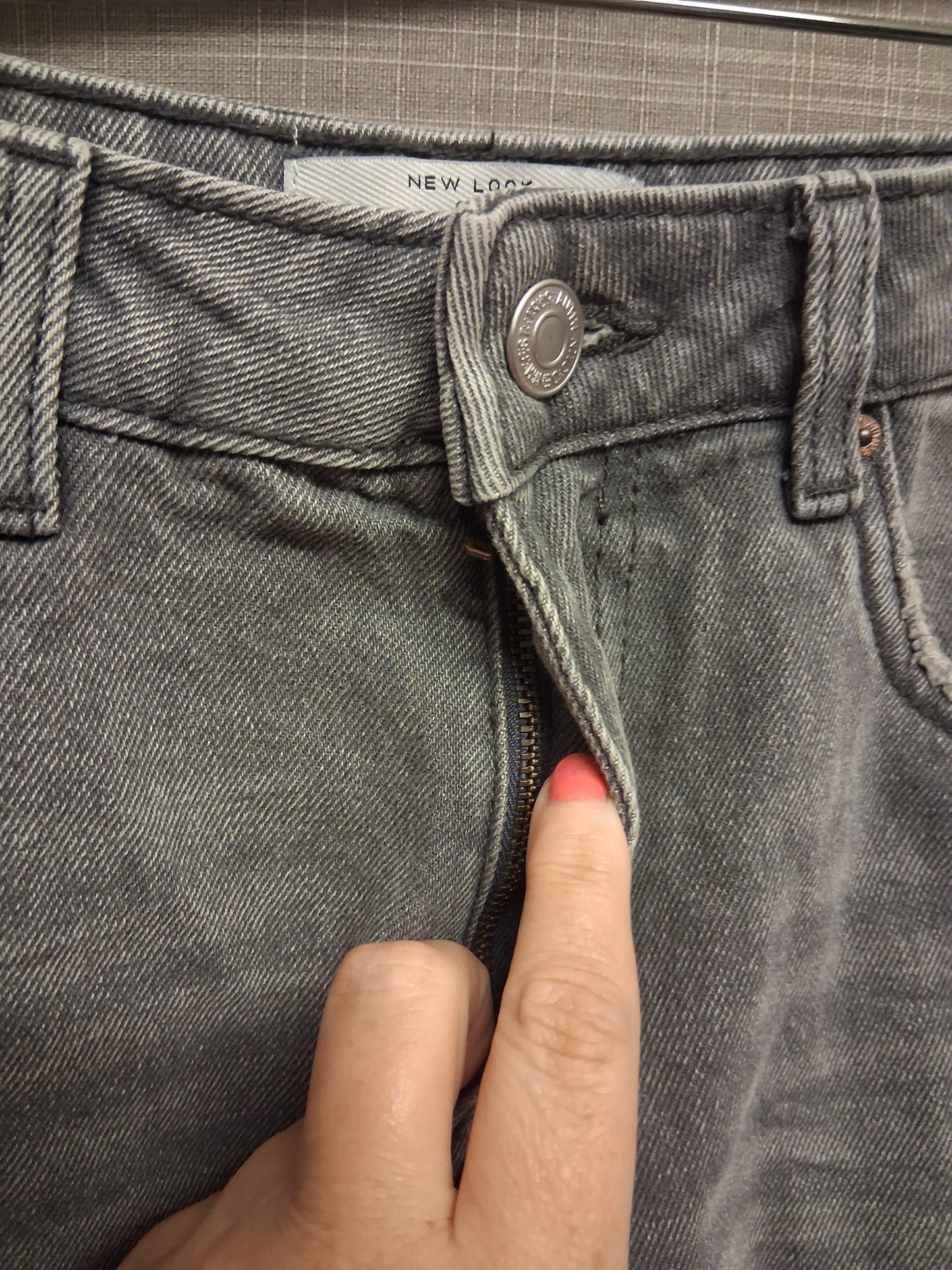 New Look Girls Denim Grey Distressed High Rise Shorts Age 14 Years