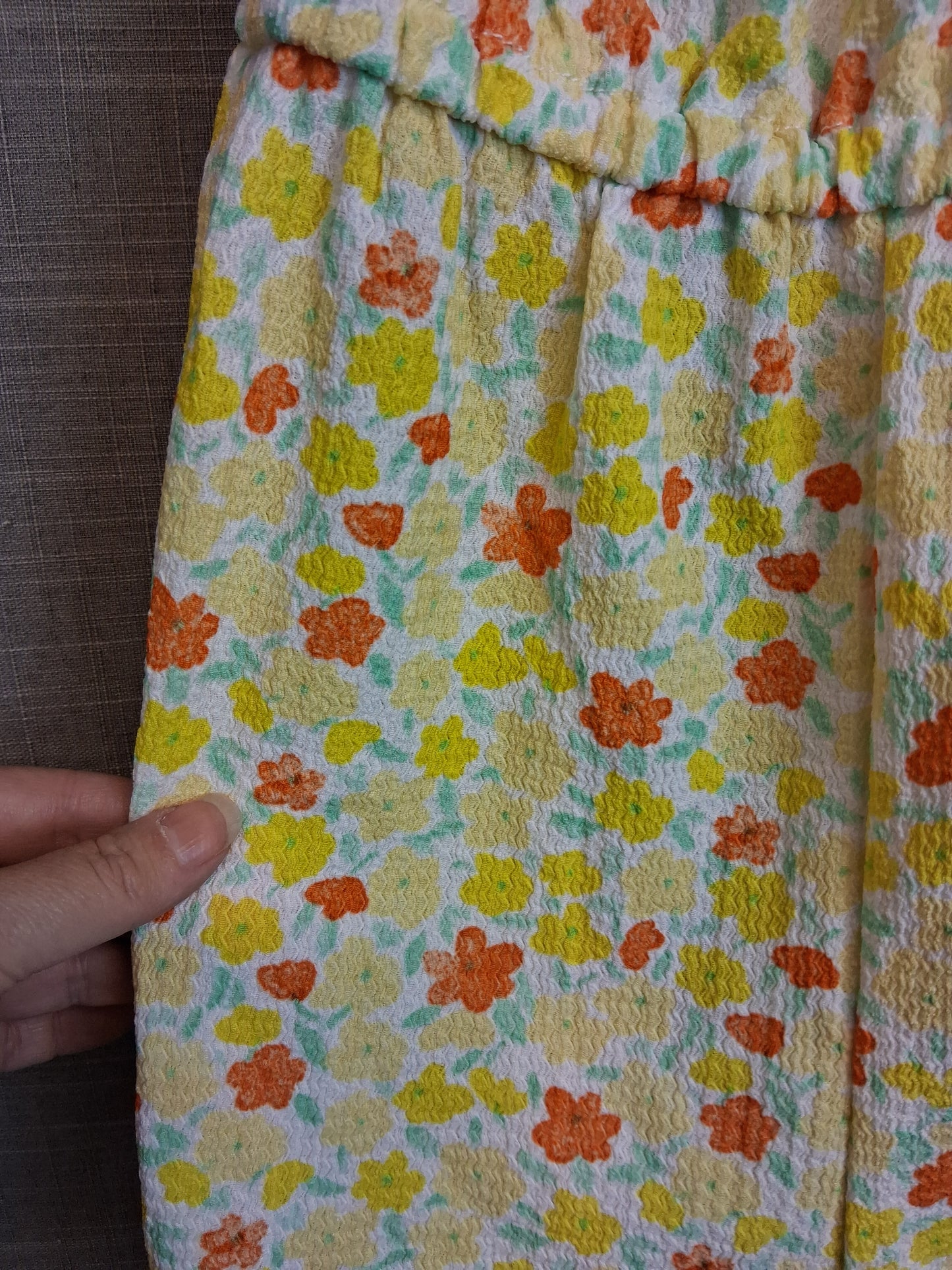 Primark Girls Yellow Floral Playsuit Age 9-10 Years New