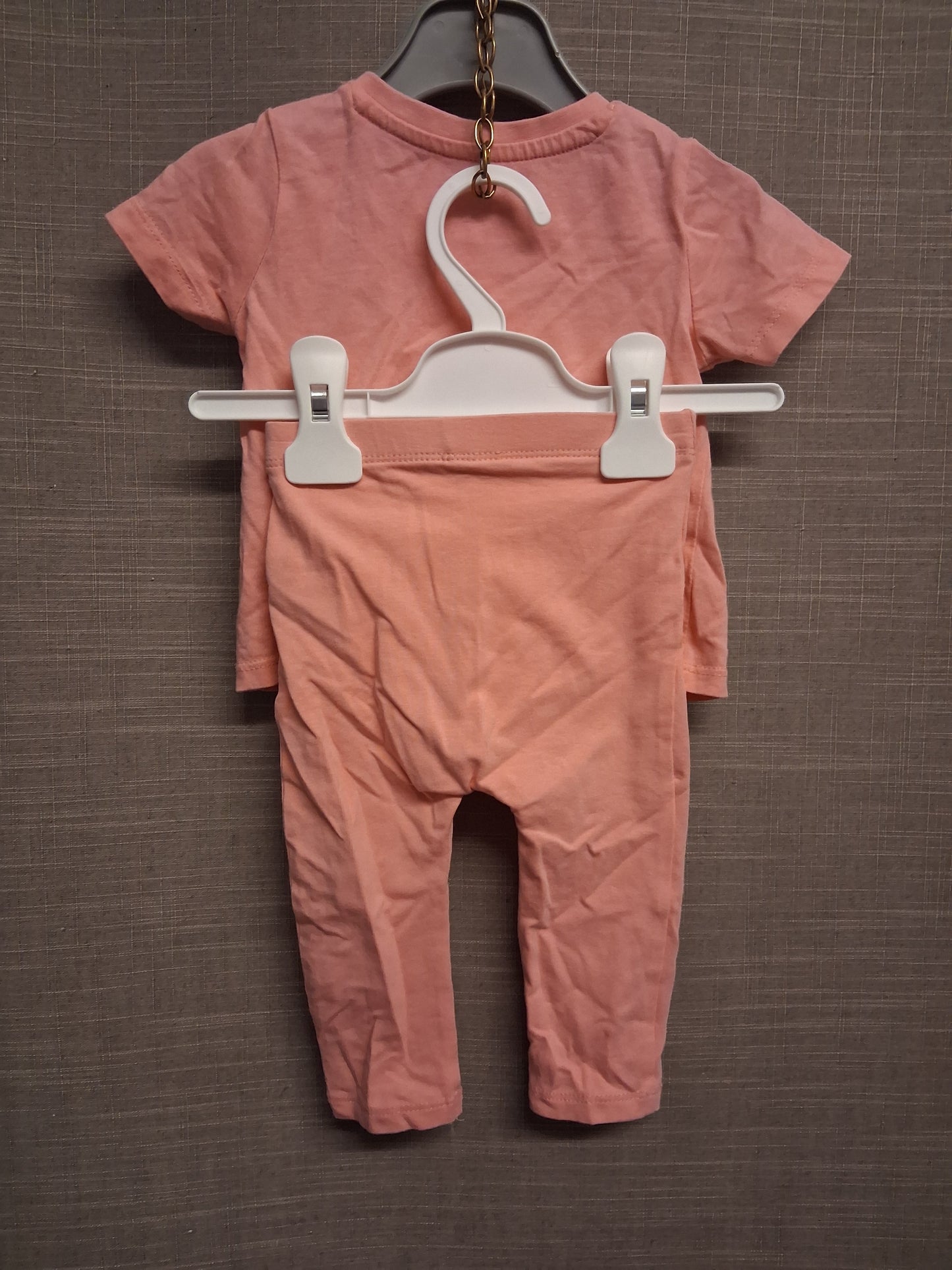 Matalan Girls Pink 2 Piece Outfit T-Shirt and Leggings Age 3-6 Months