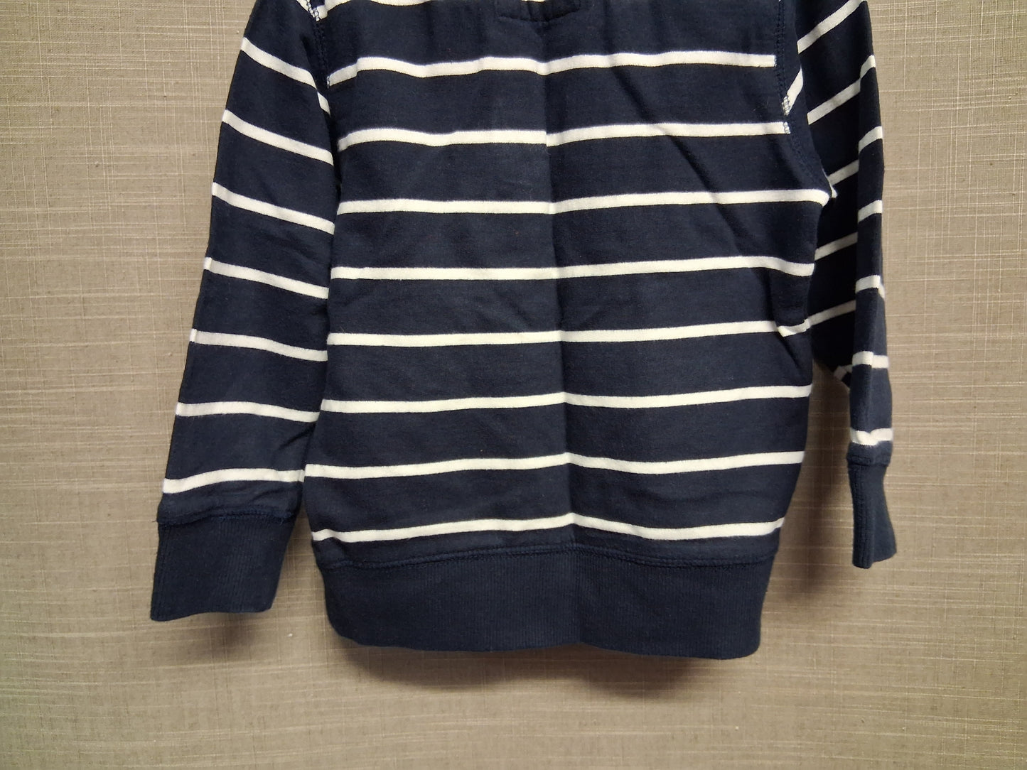 Next Boys Blue Crew Neck Sweater Blue White Stripe Police Car Age 18-24 Months