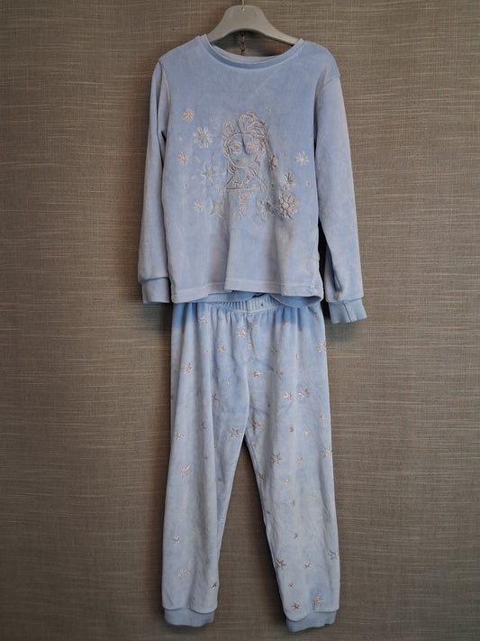 Marks & Spencer Disney Frozen Pyjamas PJs Set Velour Style Age 5-6 Years