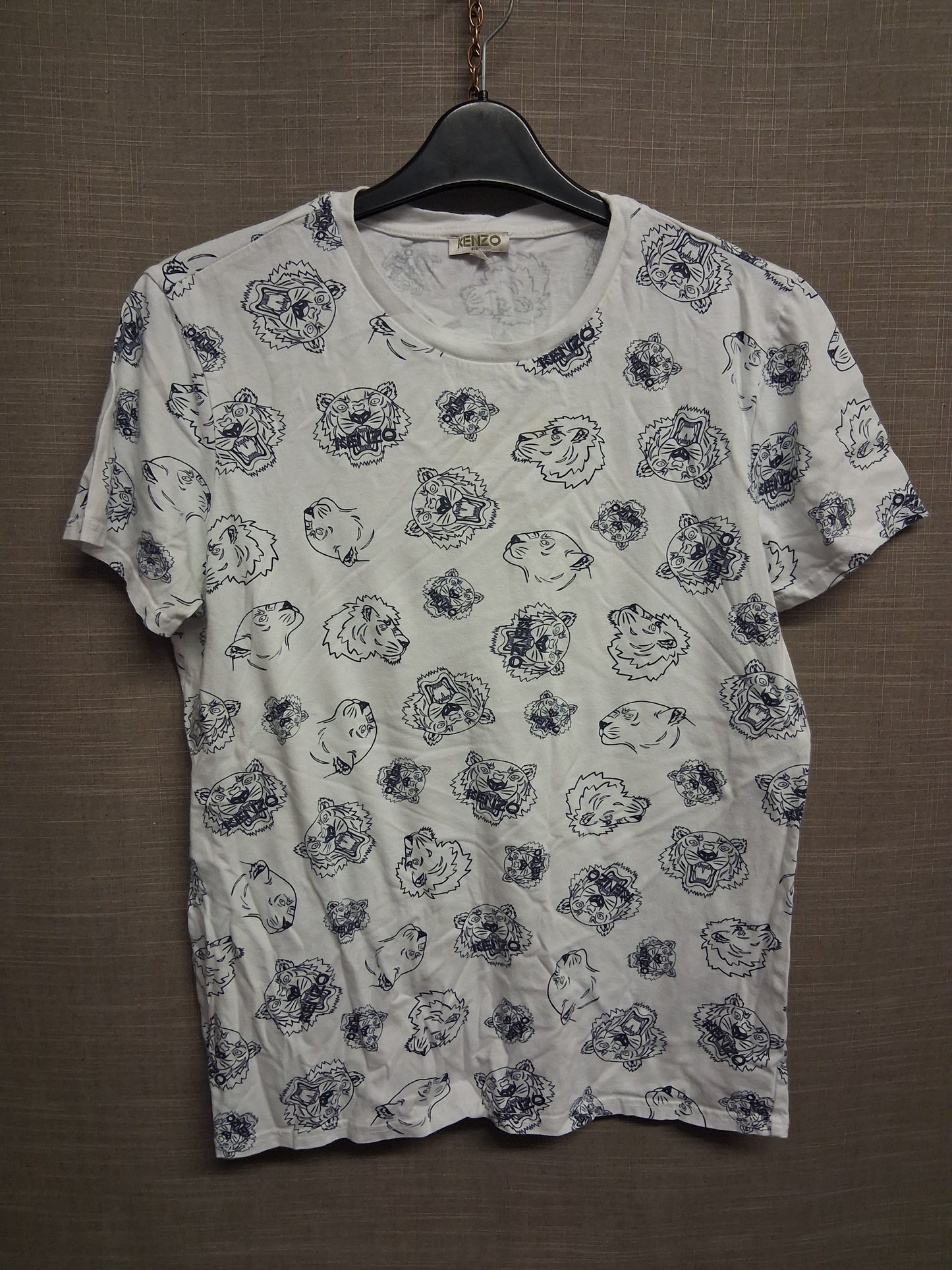 Kenzo Boys White Tiger Print T-Shirt Short Sleeve Age 16 years Slim Fit