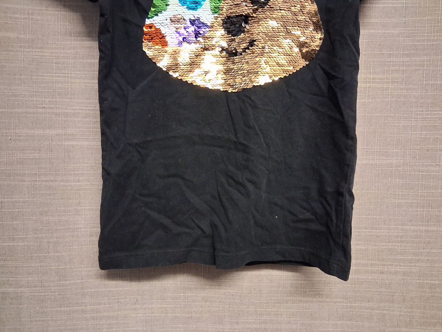 George Girls "Pudsey" Children in Need Long Sleeve 2 way Sequins Black Age 7-8 Years