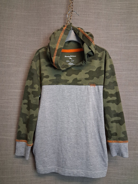 Tommy Bahamas Boys Long Sleeve T-Shirt With Hood Age 5-6 Years Camouflage