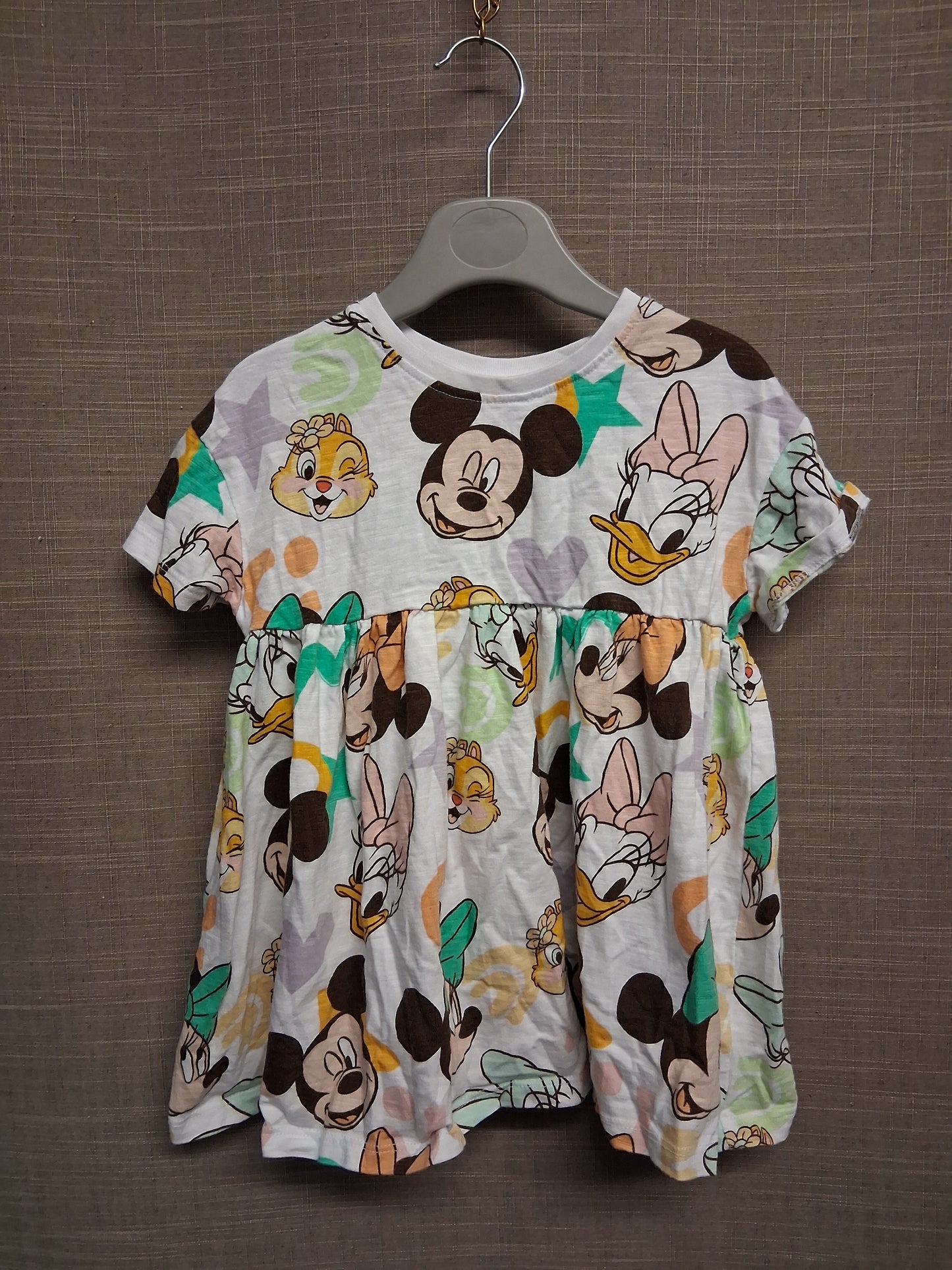 Next Disney White Short Sleeve Jersey T-Shirt Dress Age 12-18 Months
