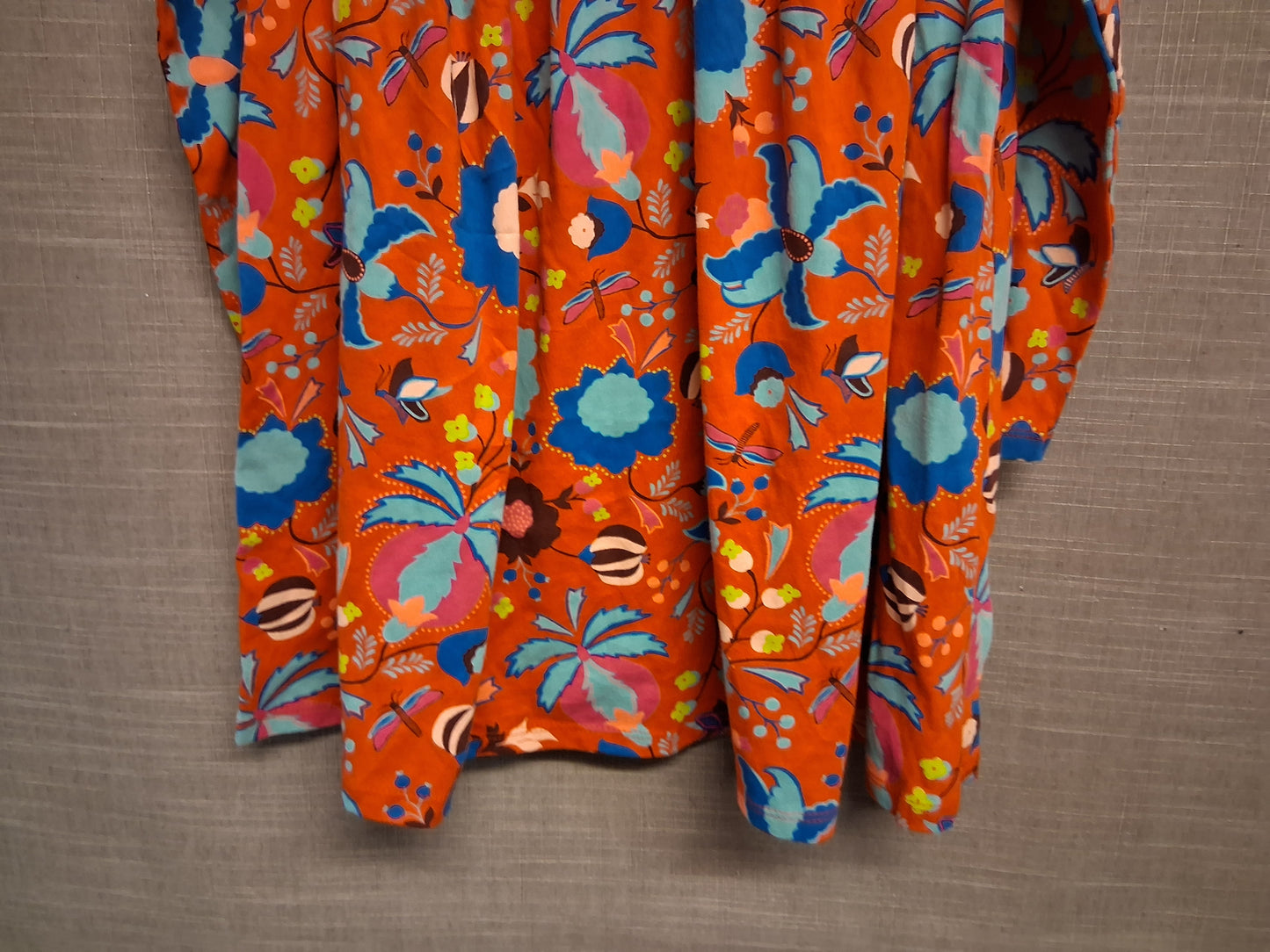 Next Girls Red Multicolour Floral Long Sleeve Jersey Dress Age 6-7 Years