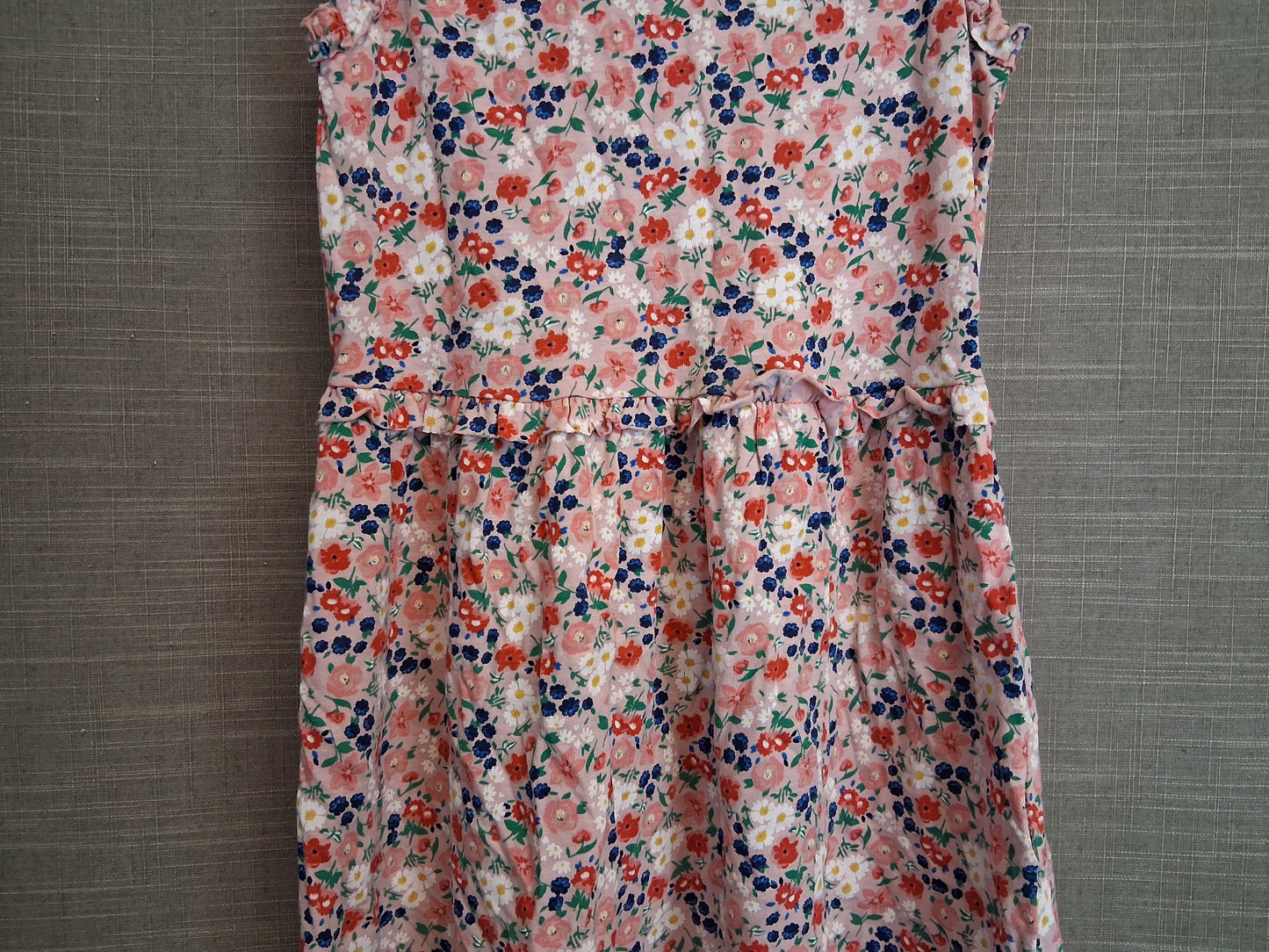 Matalan Girls Pink Floral Sleeveless Jersey Dress Age 7 Years