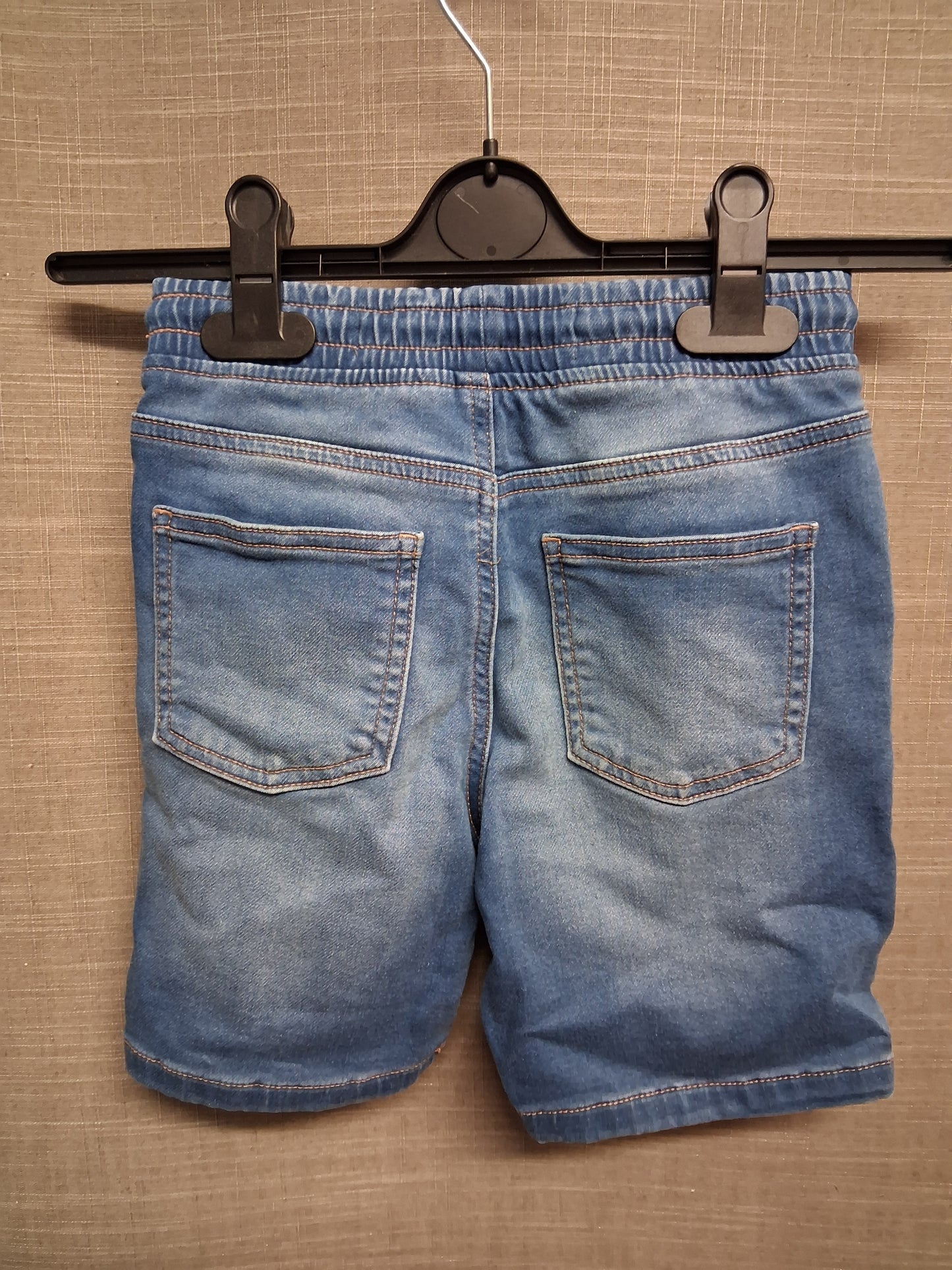 Primark Boys Blue Denim Pull on Short Elastic Waist Age 6-7 Years