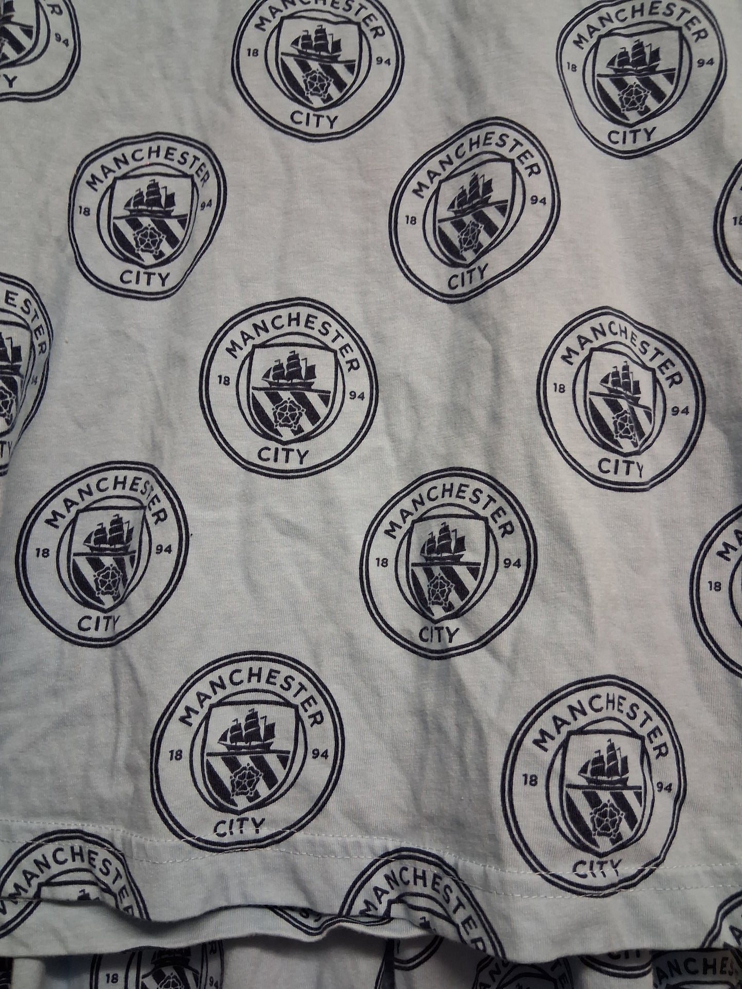 Matalan Manchester City Boys Pyjamas PJs Set Blue Age 11 Years