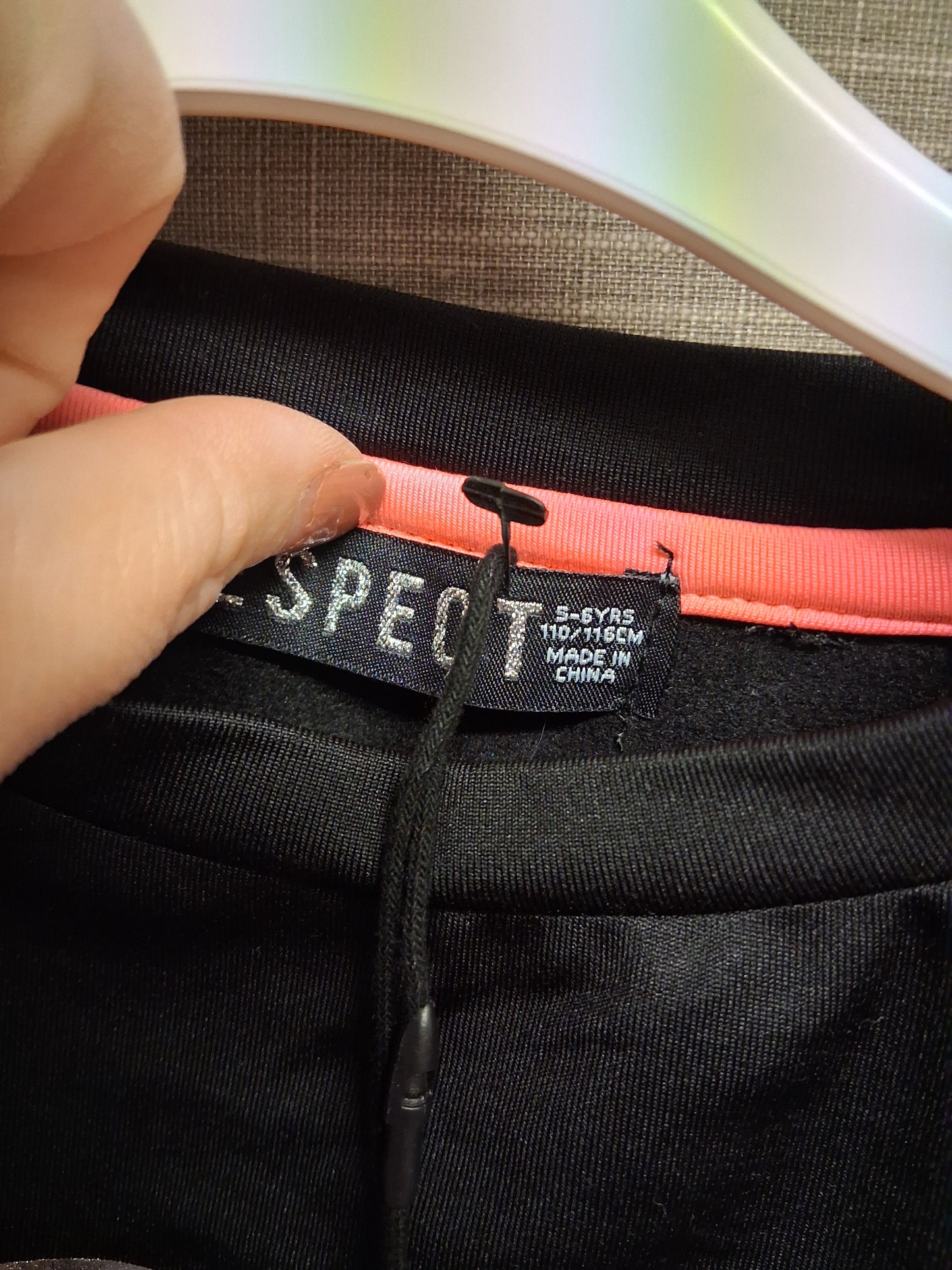 Respect Girls Cropped Sweater Top Black Age 5-6 Years New