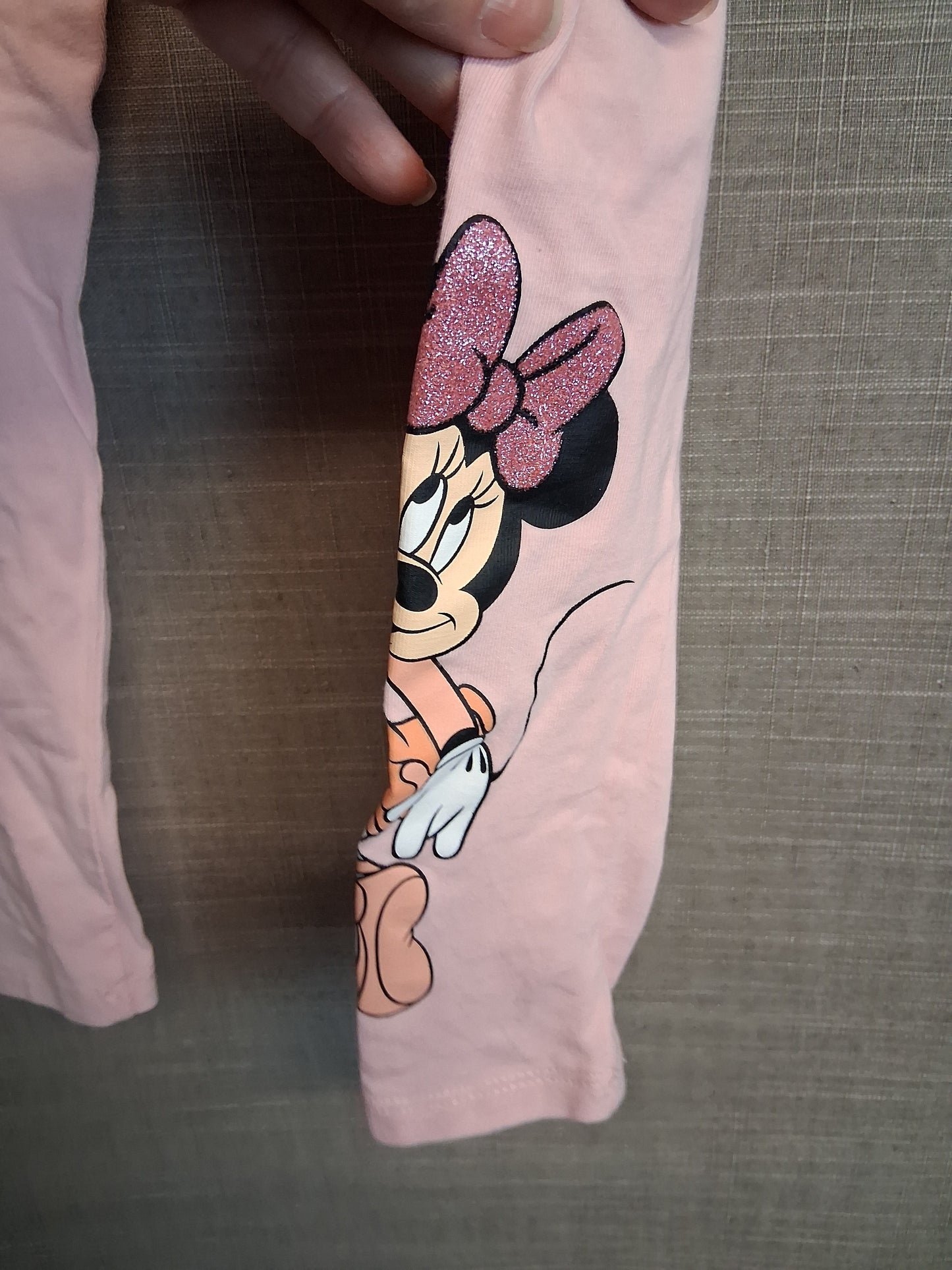 F&F Girls Minnie Mouse Leggings Pink Age 5-6 Years