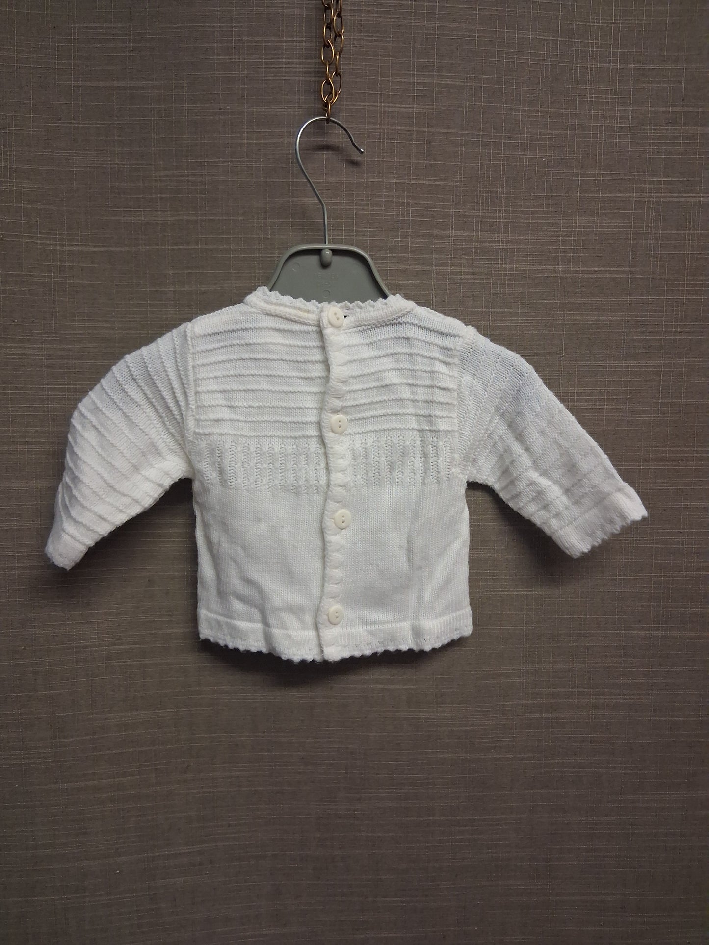 Dandelion White Button Back Jumper Sweater Age Newborn