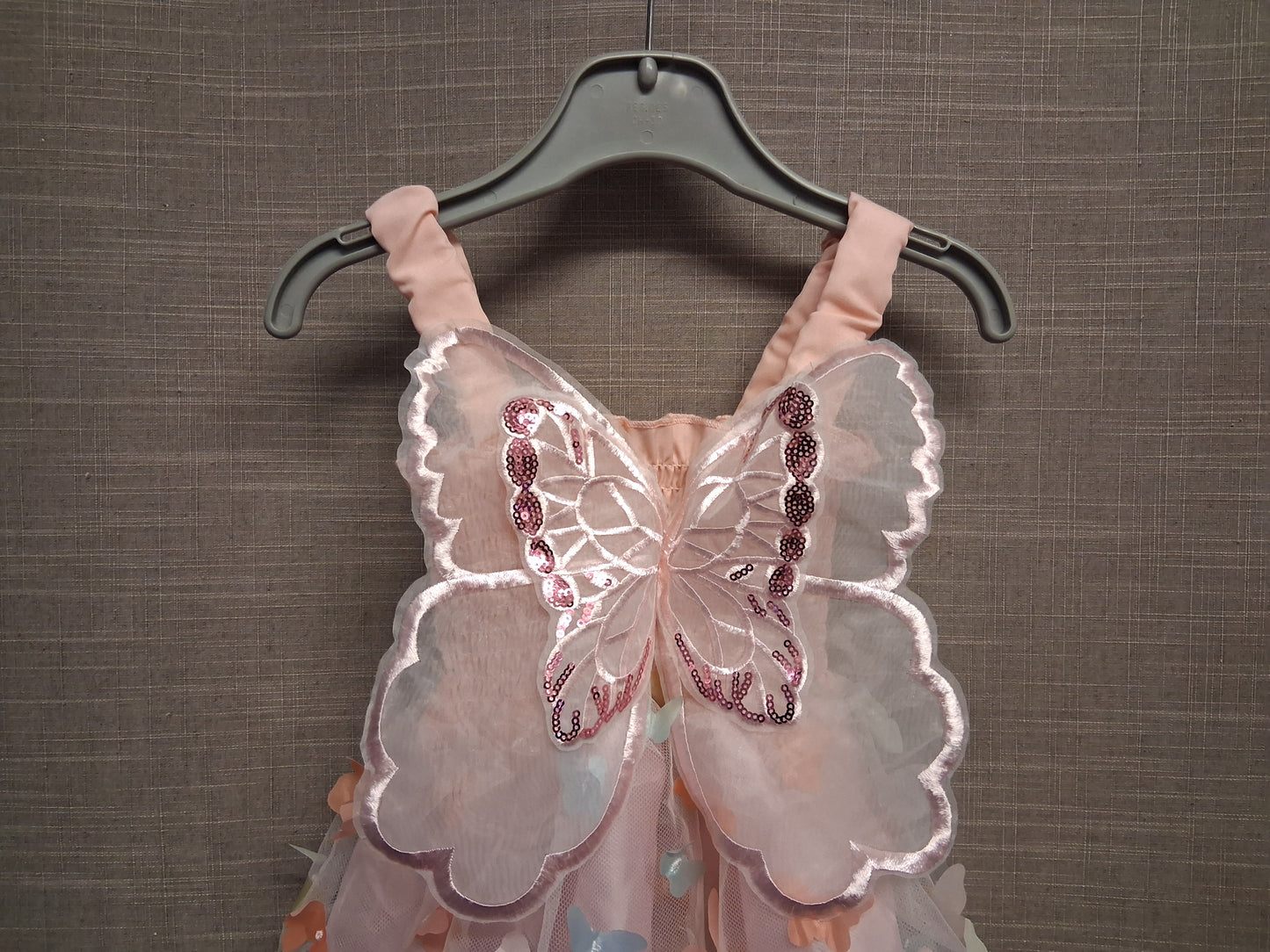 Shein Girls Butterfly Pink Dress Age 9-12 Months New