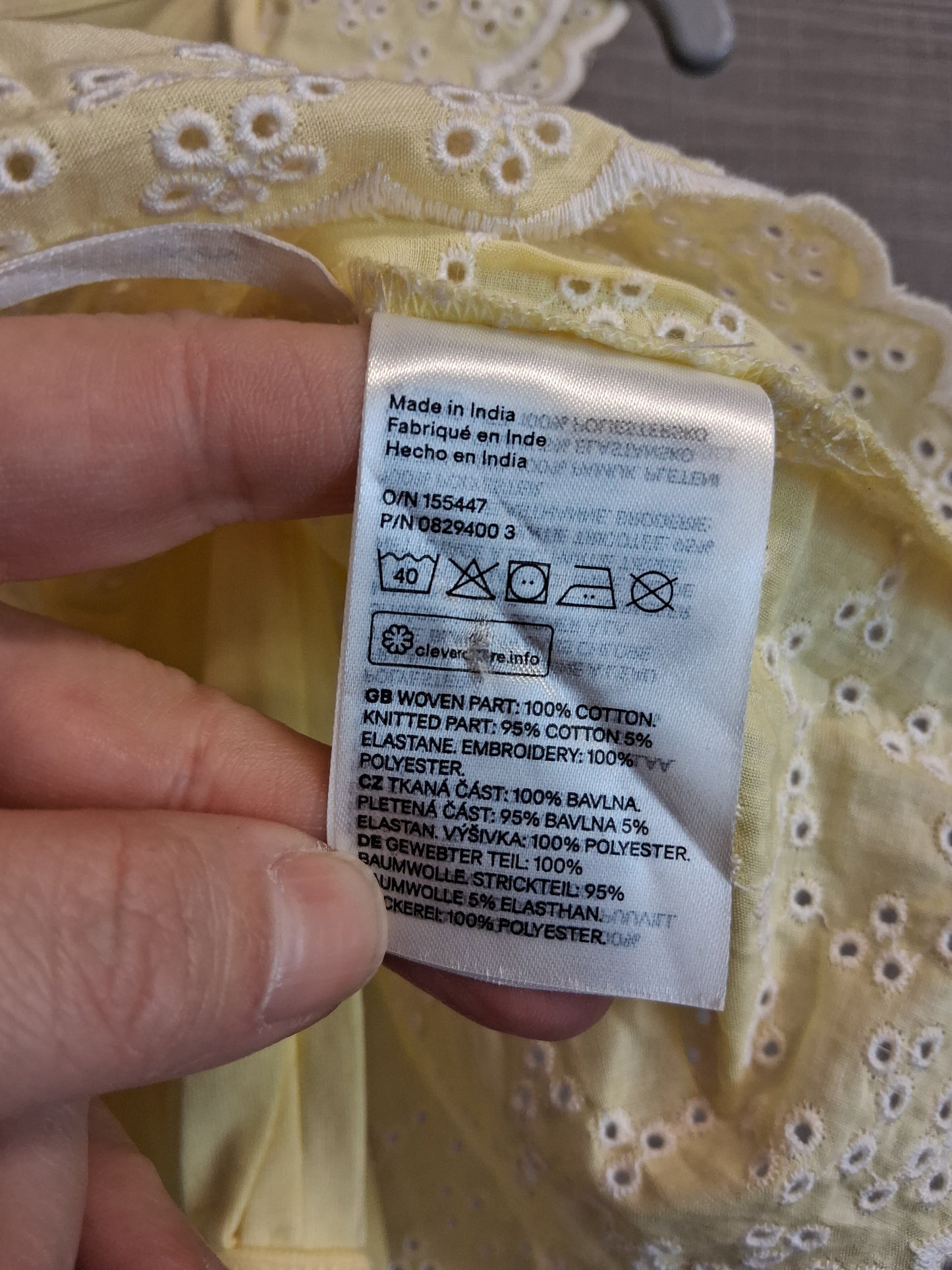 H&M Yellow Dress with Built in Vest Age Newborn