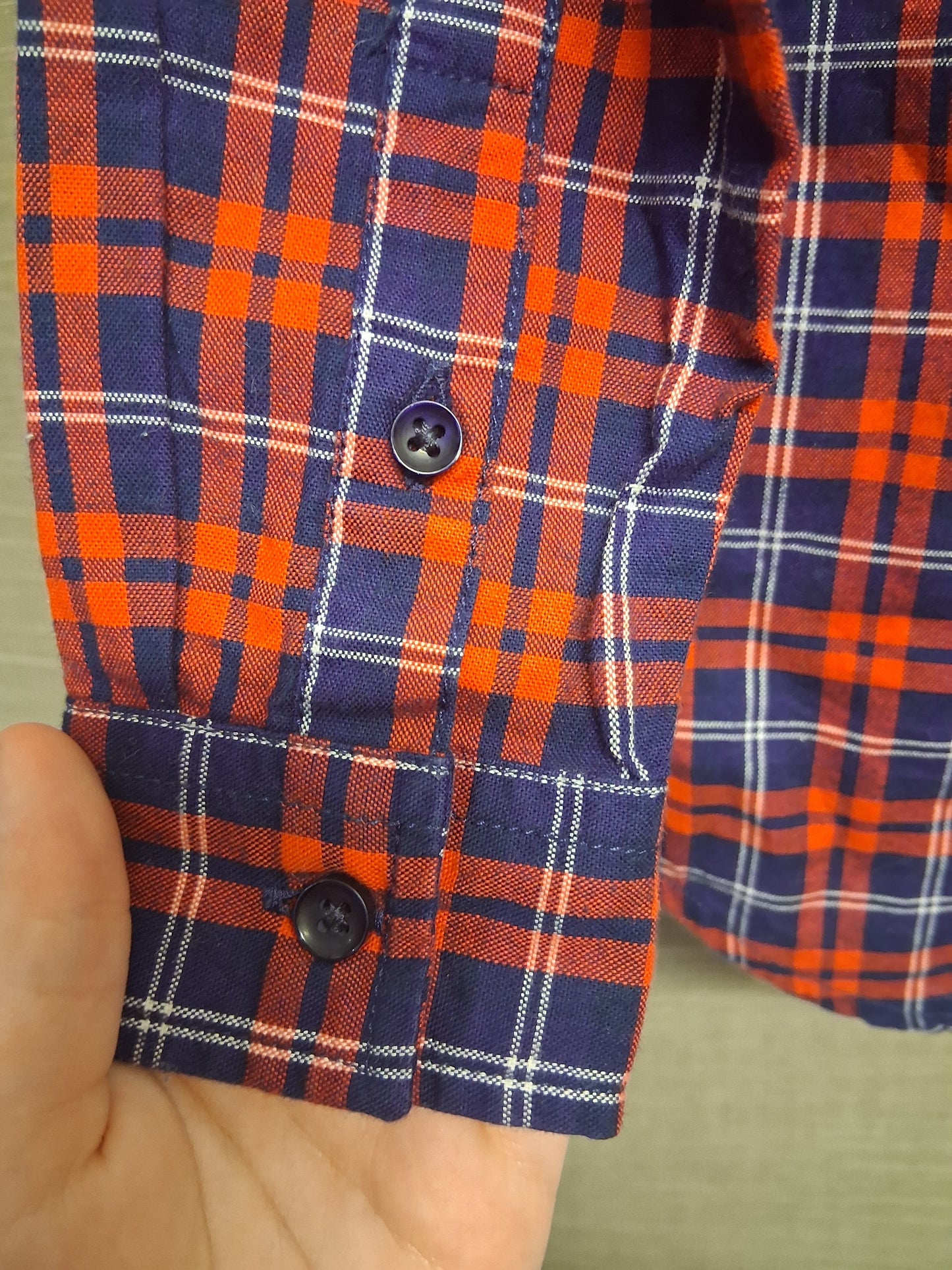 Next Boys Red Blue Check Shirt Long Sleeve Age 7 Years