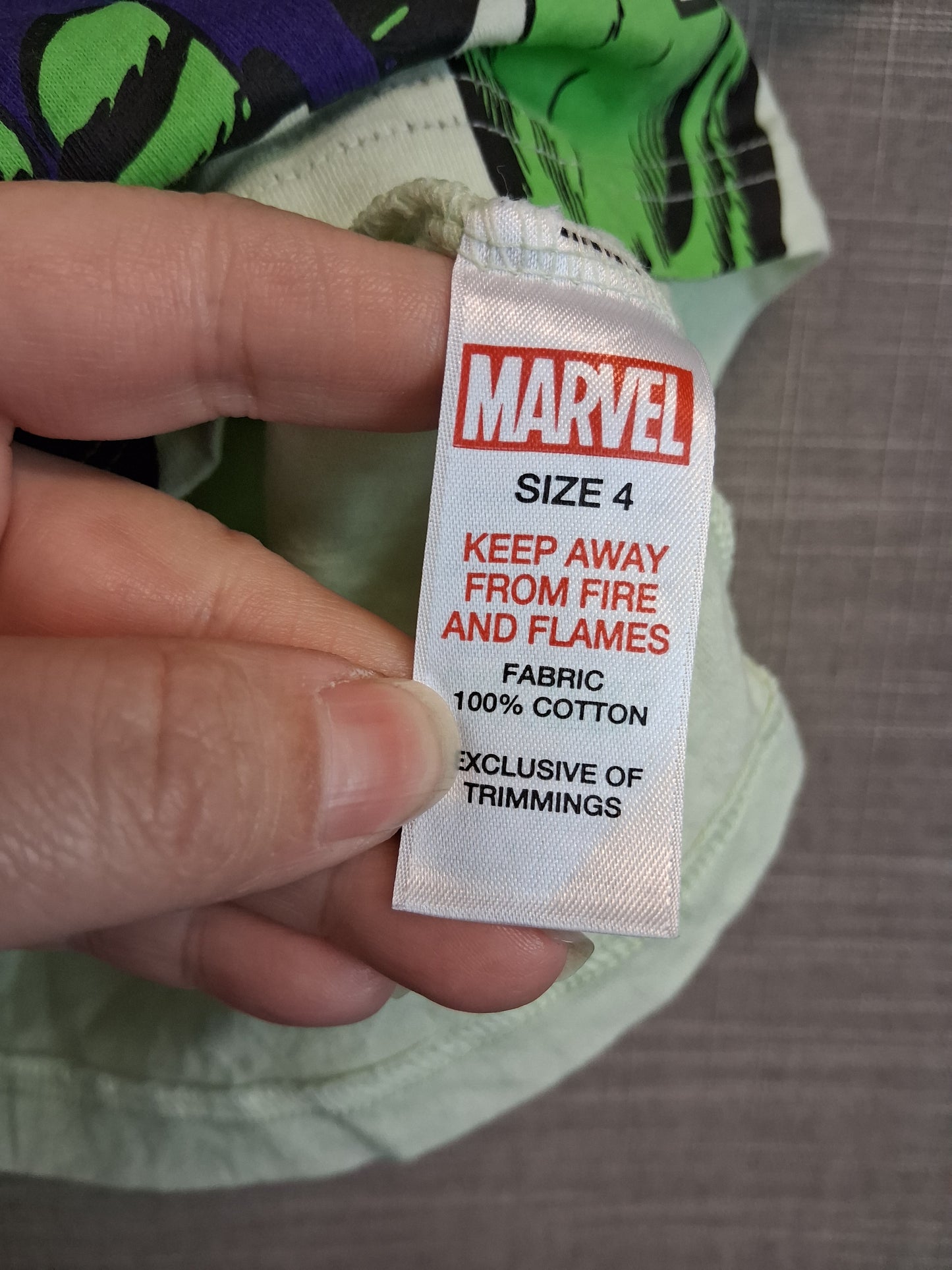 Marvel Boys Hulk T-Shirt Green Short Sleeve Age 4-5 Years