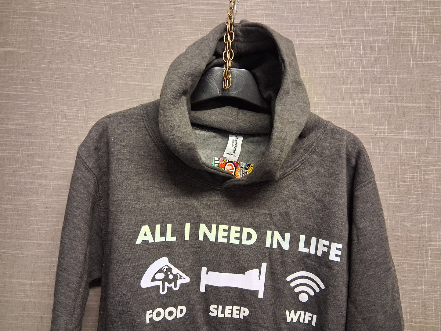 Hot Scamp 'All I Need In Life' Grey Hoodie Age 9-11 Years New