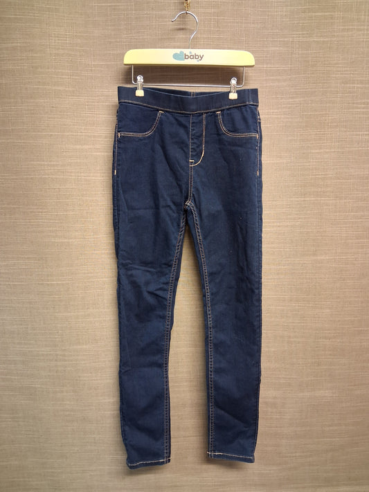H&M Girls Blue Denim Jeggings Age 8-9 Years
