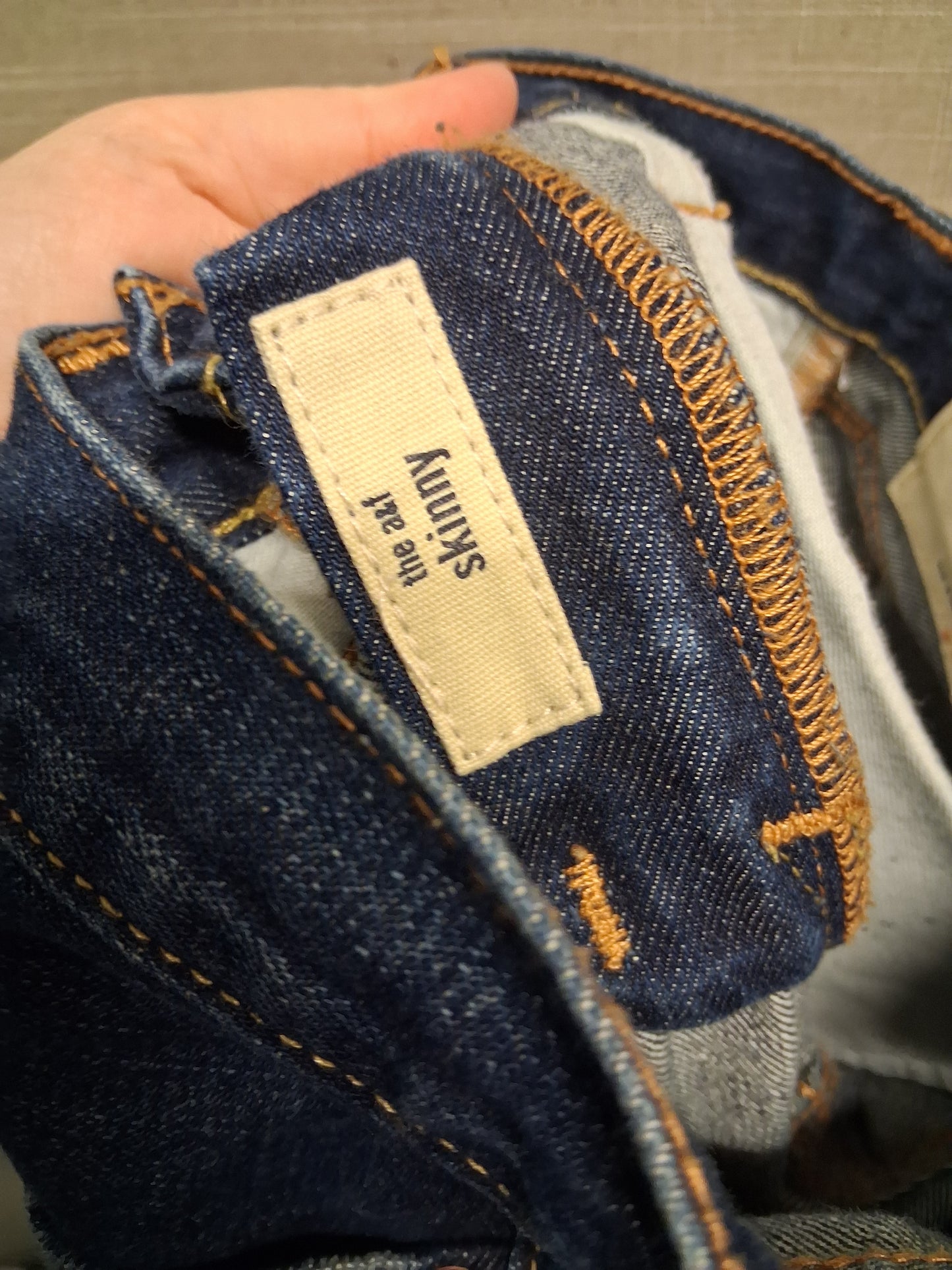 Abercrombie and Fitch Skinny Darkwash Blue Denim Jeans Age 14 Years