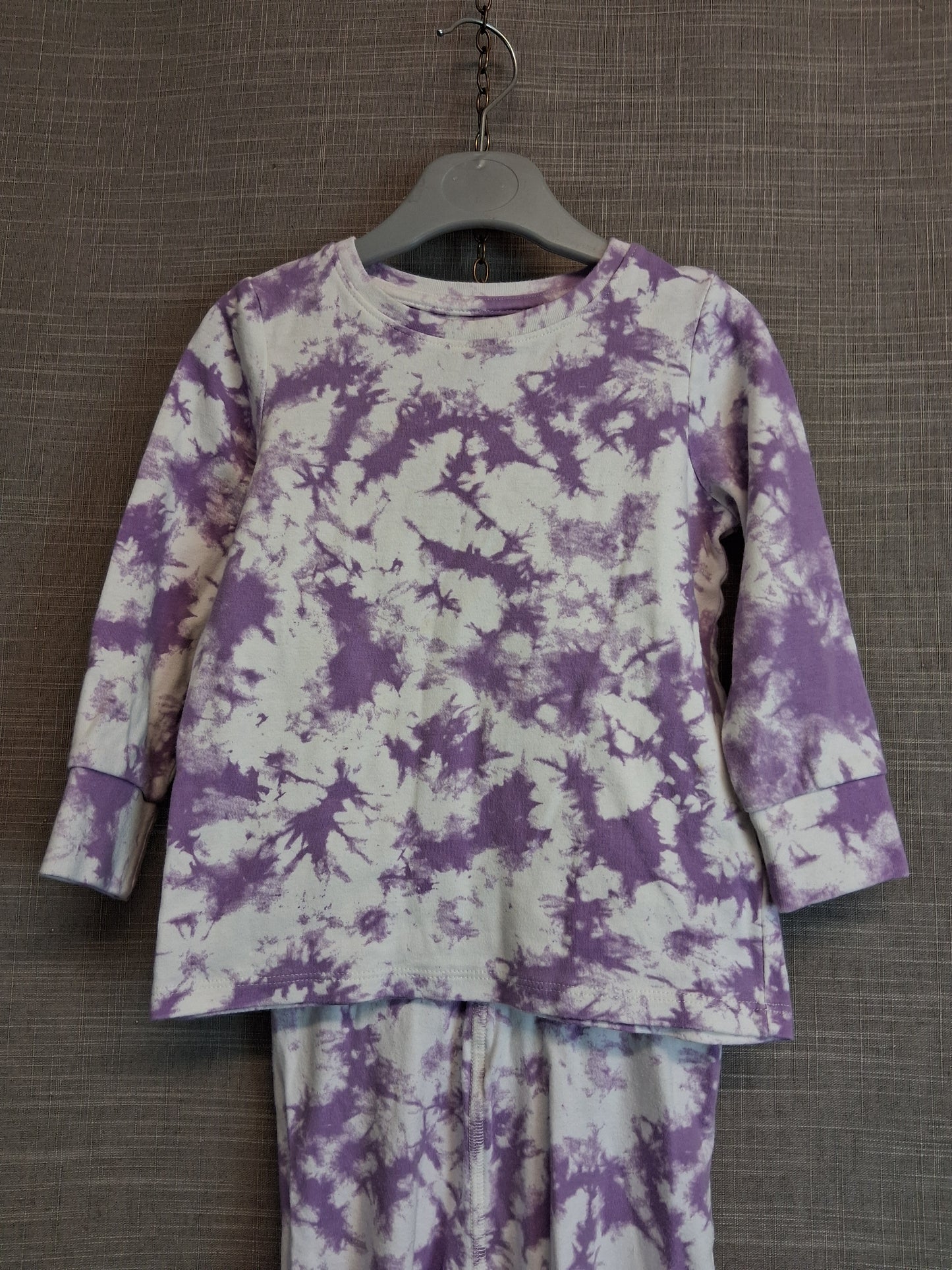 Next Girls Pyjamas PJs 2 Piece Set Purple Tie Dye Age 3-4 Years