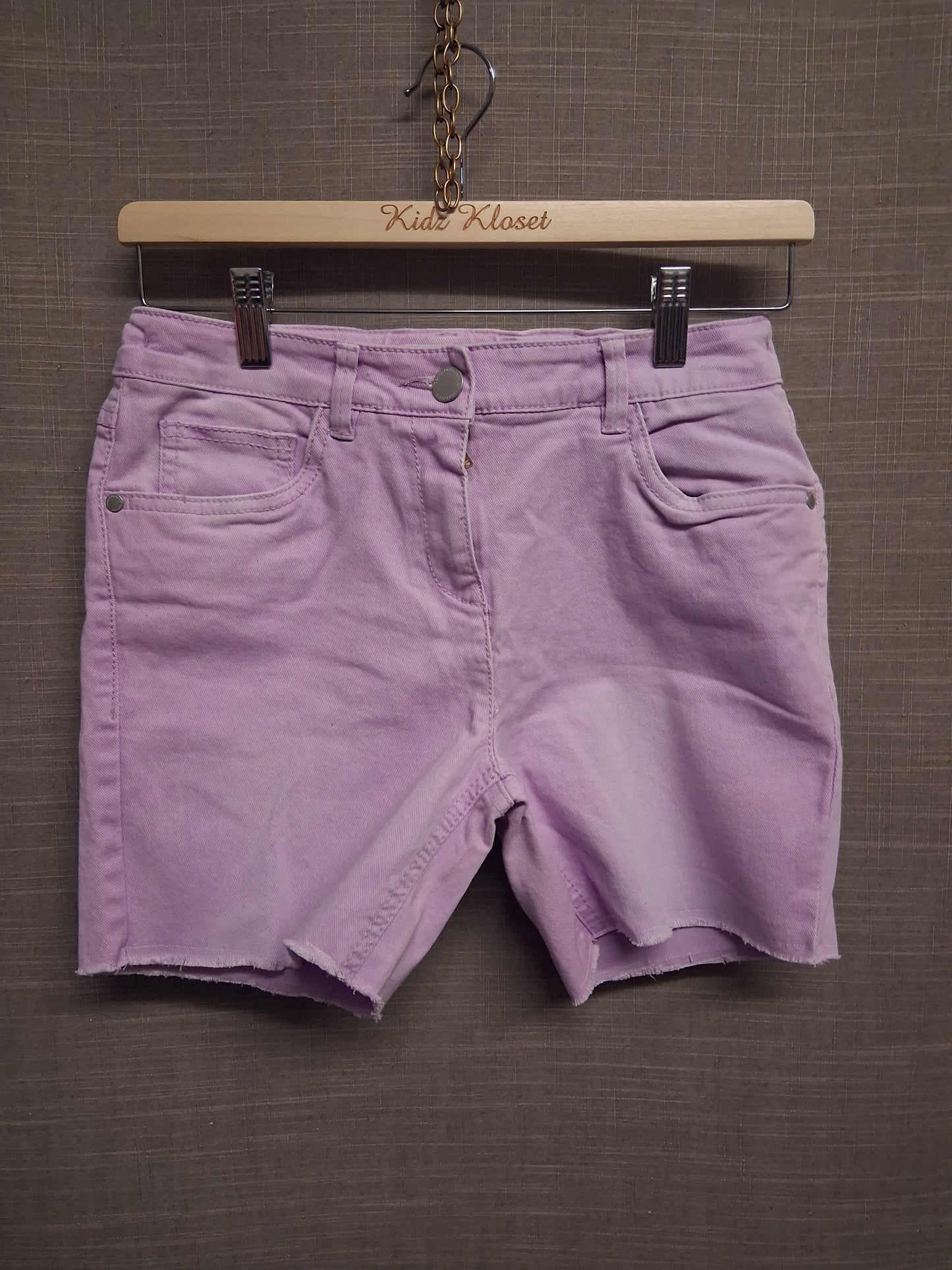 Next Girls Pink Denim Shorts Age 15 Years Adjustable Waist New