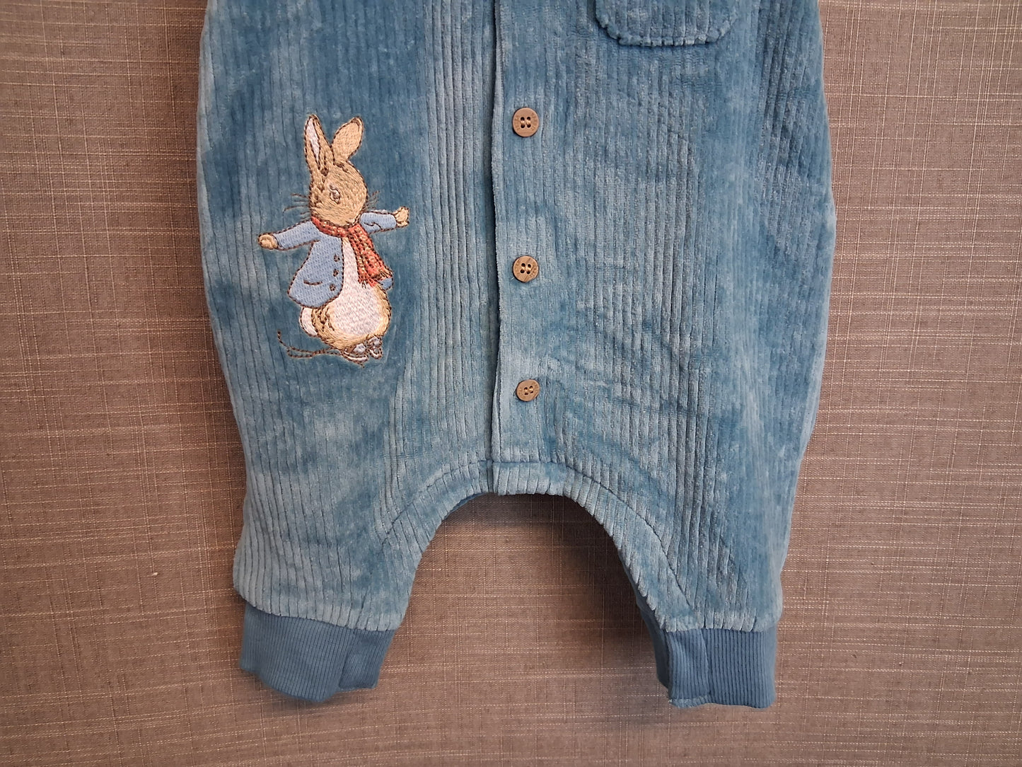 Peter Rabbit Blue Velour Romper One Piece Age First Size