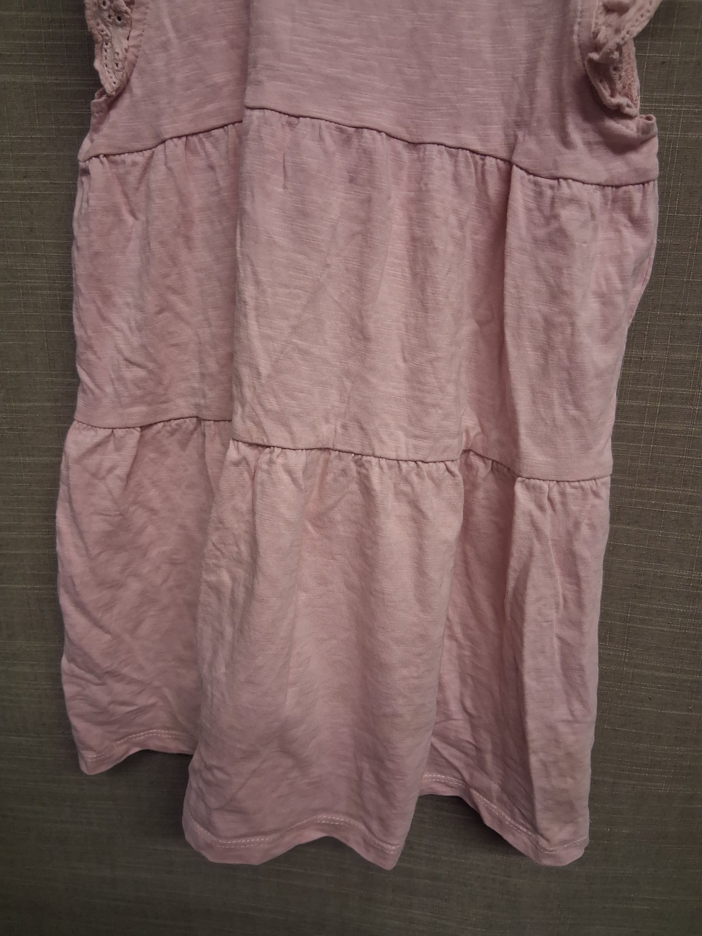 Nutmeg Girls Pink Tiered Jersey Dress Sleeveless Age 2-3 Years