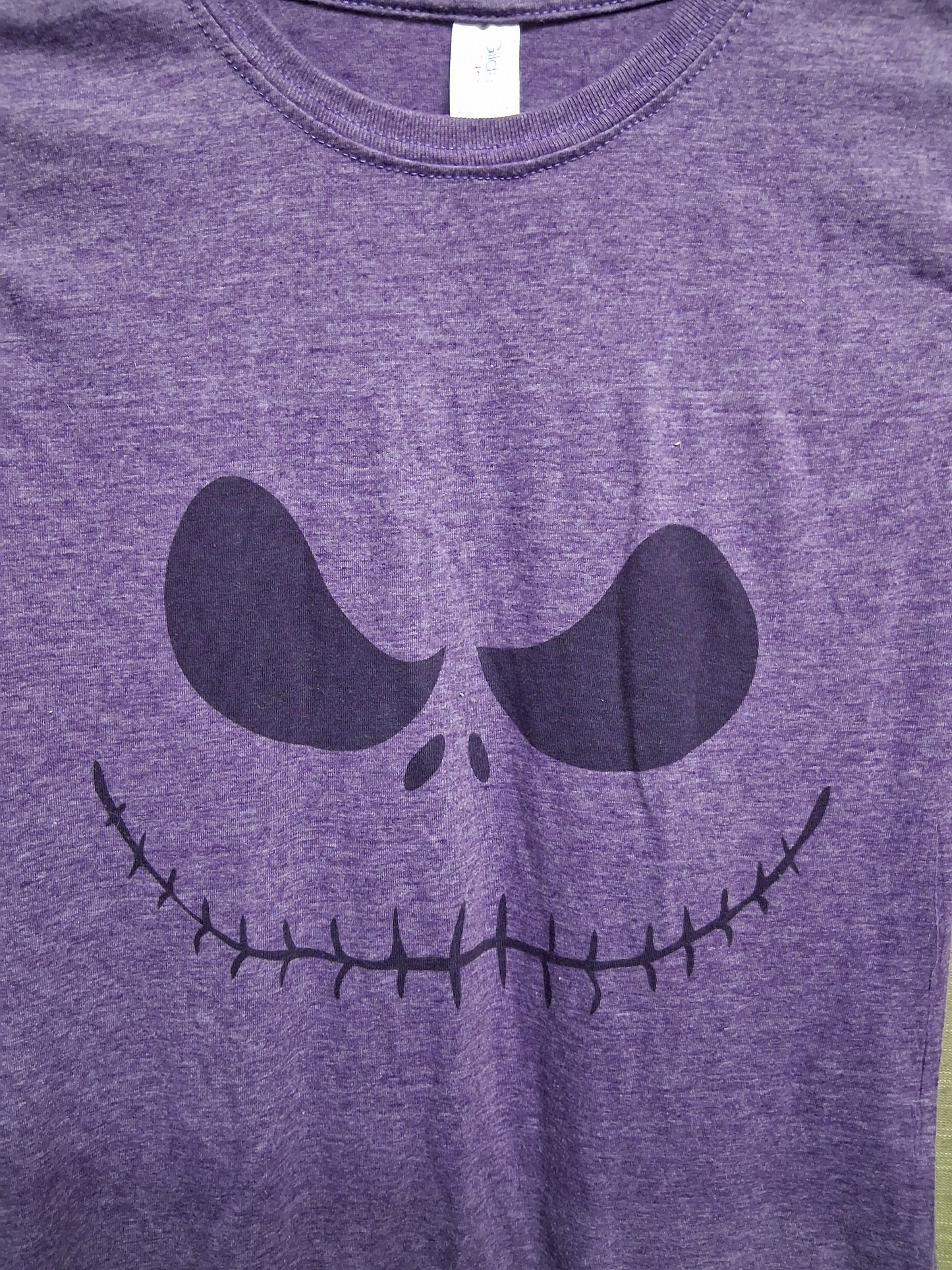 Gildan Purple Jack Skeleton Nightmare before Christmas T-Shirt Size S Age 12-13 Years
