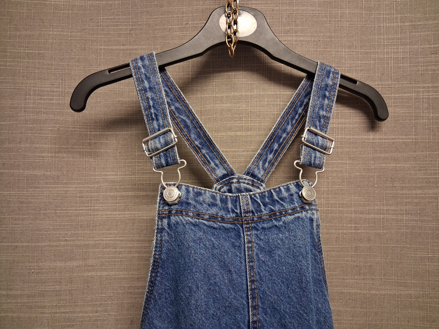 Primark Girls Blue Denim Pinafore Dress Age 7-8 Years