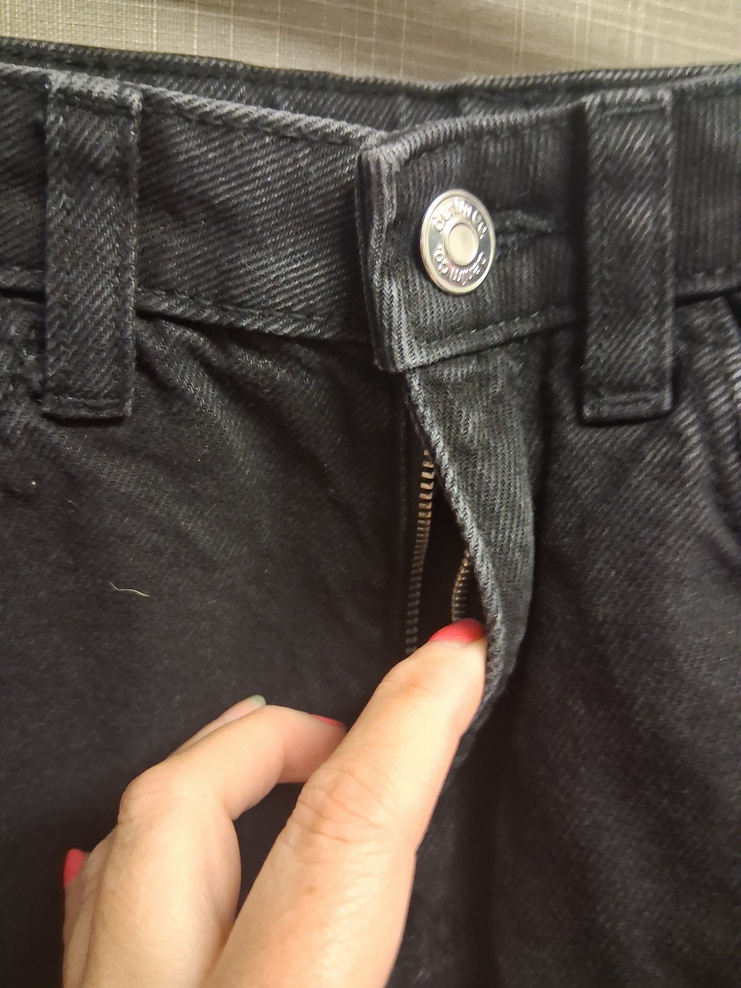 Primark Black Denim Mom Shorts Age 13-14 Years