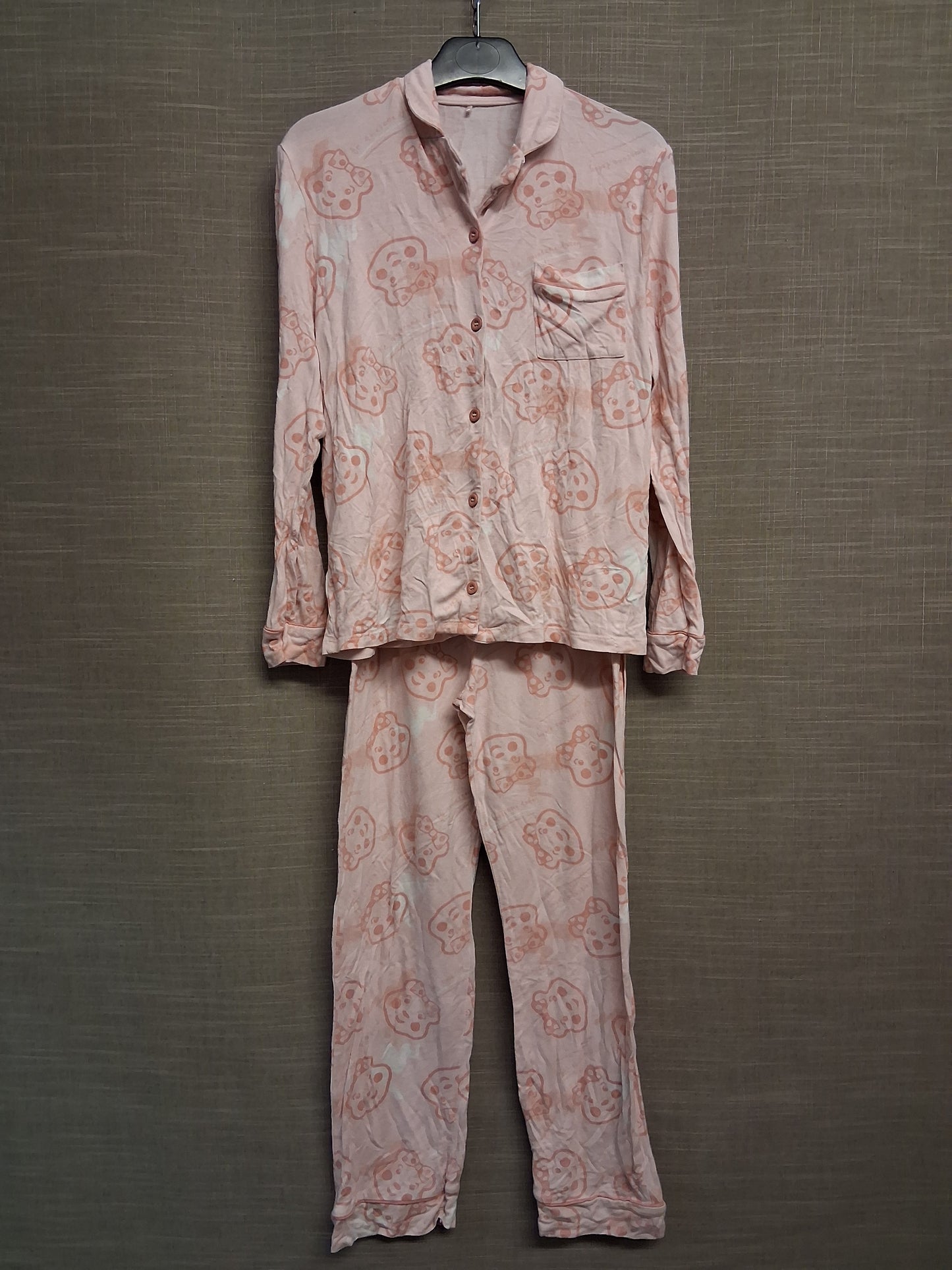 George Girls "Pudsey" Children in Need Pyjamas PJs Set 2 Piece Pink Age 9-10 Years