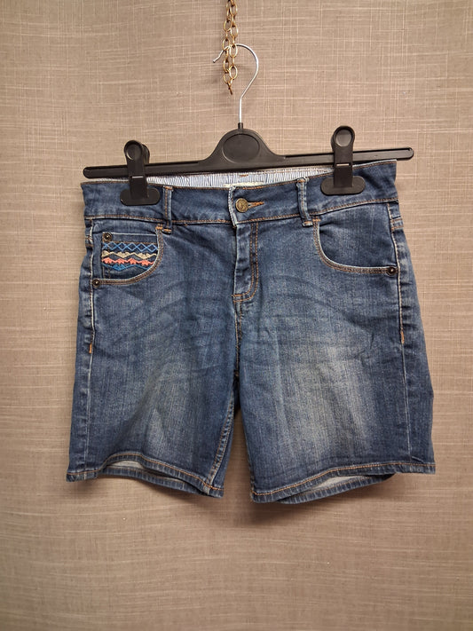 Fat Face Girls Darkwash Blue Denim Shorts Age 12-13 Years