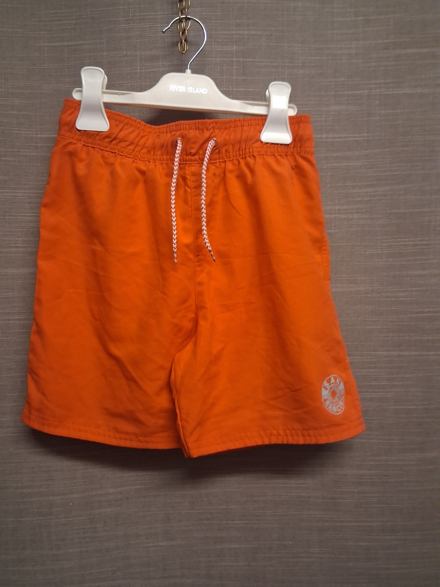 George Boys Red Orange Swim Shorts Age 8-9 Years