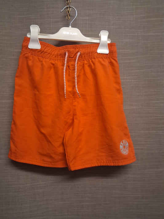George Boys Red Orange Swim Shorts Age 8-9 Years