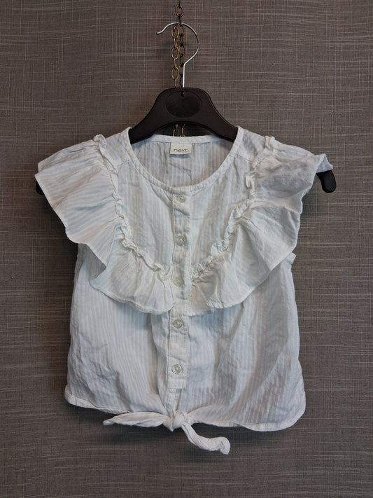 Next Girls White Sleeveless Blouse Tie Front Age 3 Years