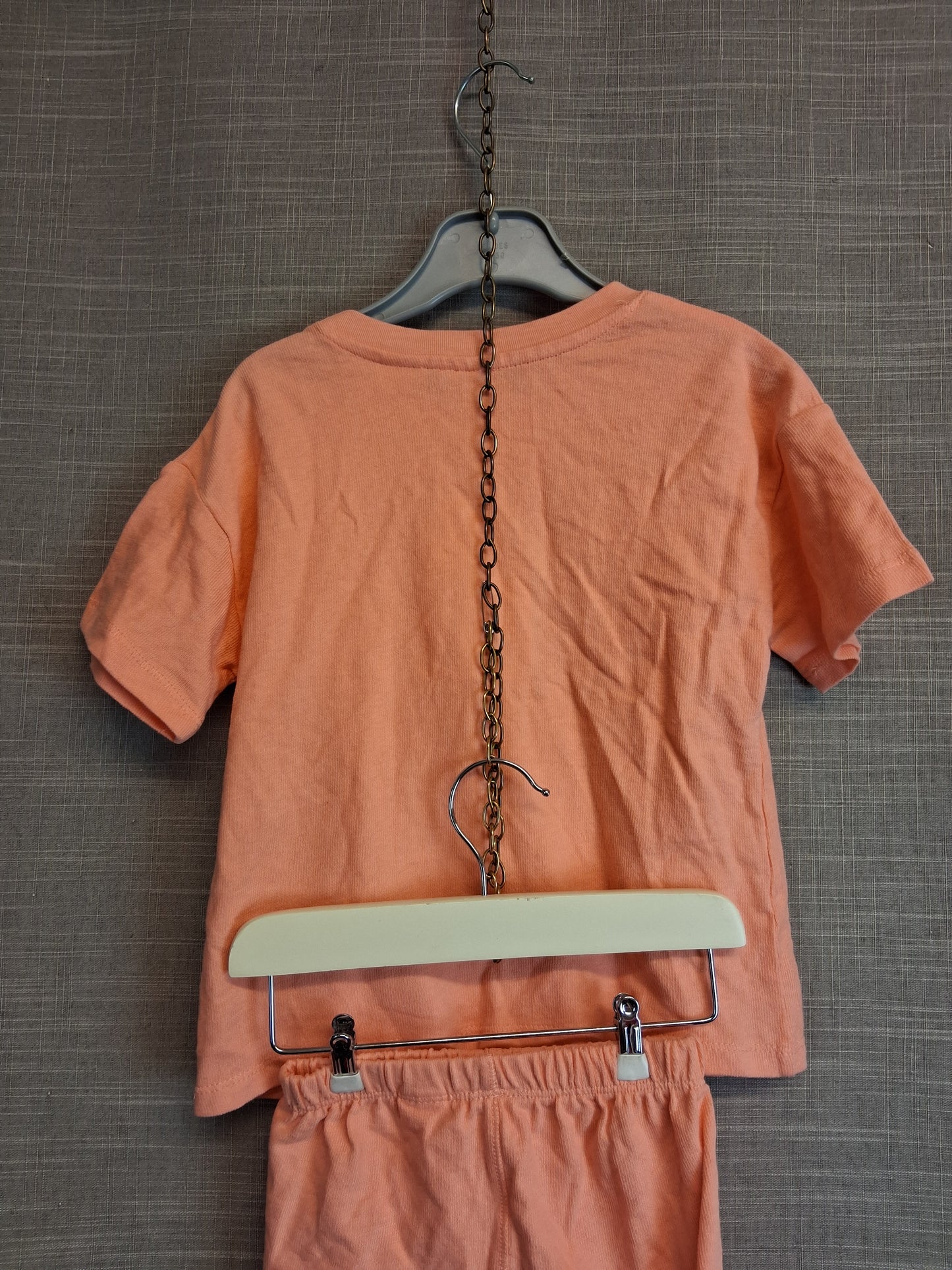 Zara Girls Orange 2 Piece Outfit Shorts And T-Shirt Age 18-24 Months New