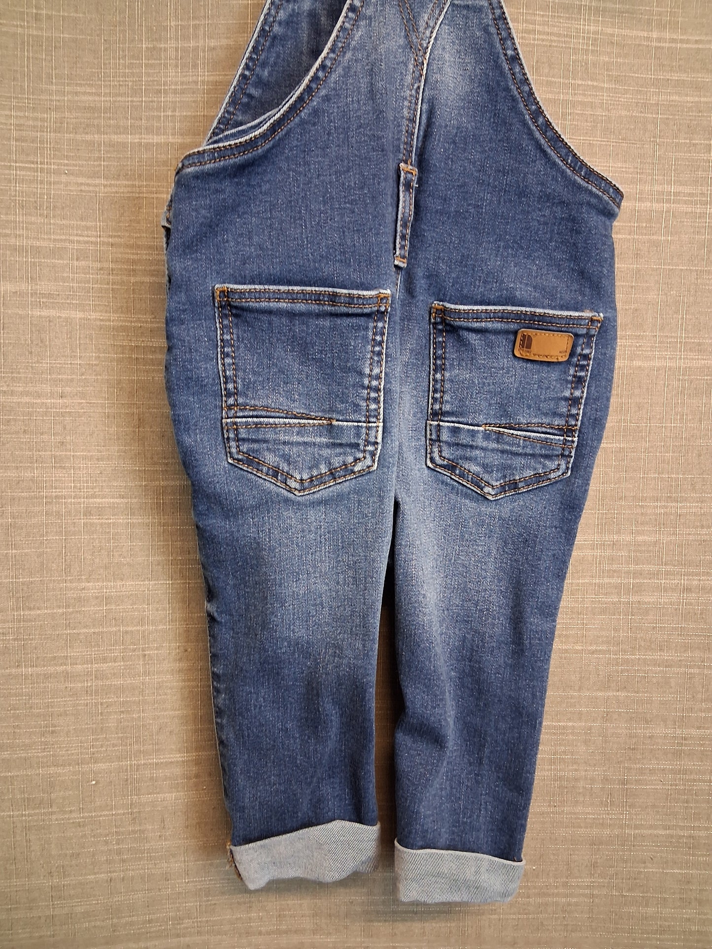 Next Boys Blue Denim Dungarees Age 9-12 Months