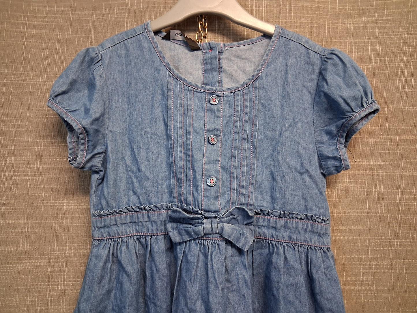 George Girls Denim Blue Dress Short Sleeve Age 5-6 Years
