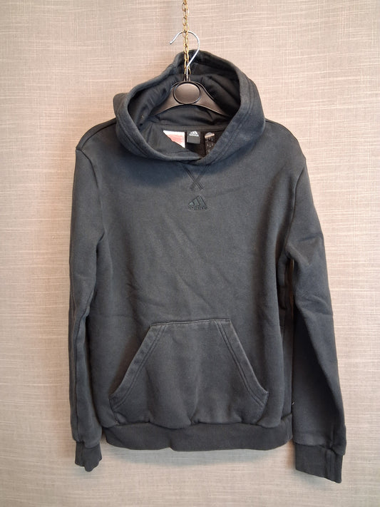 Adidas Boys Black Hoodie Age 11-12 Years