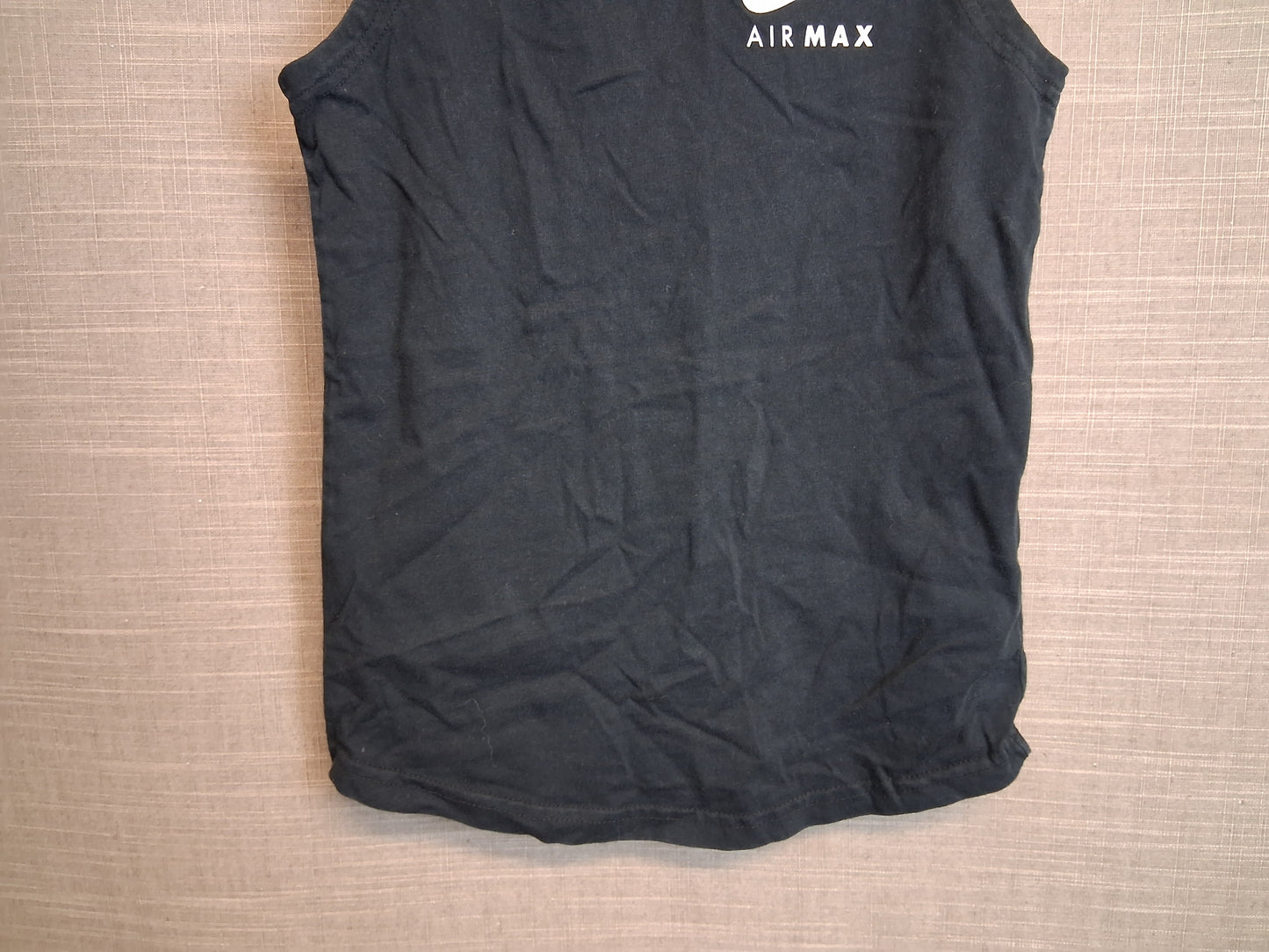 Nike Air Max Sleeveless Tank Vest Top Age 8-10 Years Black