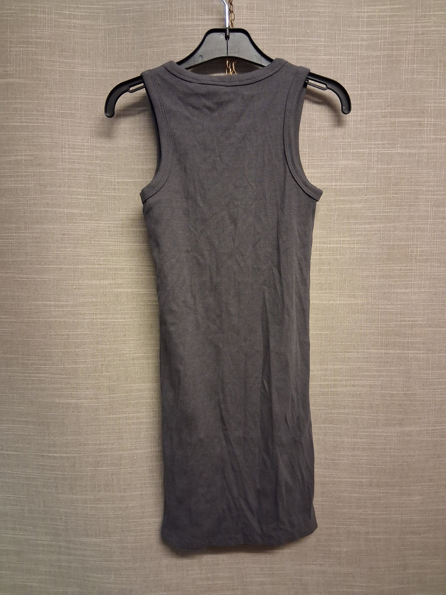 F&F Grey Jersey Ribbed Tank Vest Dress Age 7-8 Years
