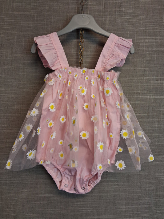 Shein Girls One Piece Romper Pink Floral Age 2-3 Years