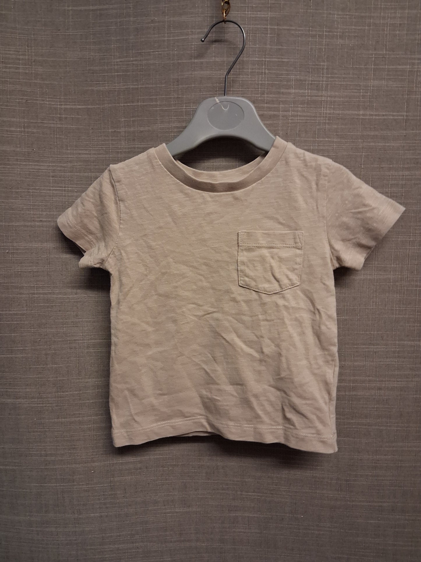 Next Boys Beige Short Sleeve Jersey T-Shirt Age 9-12 Months
