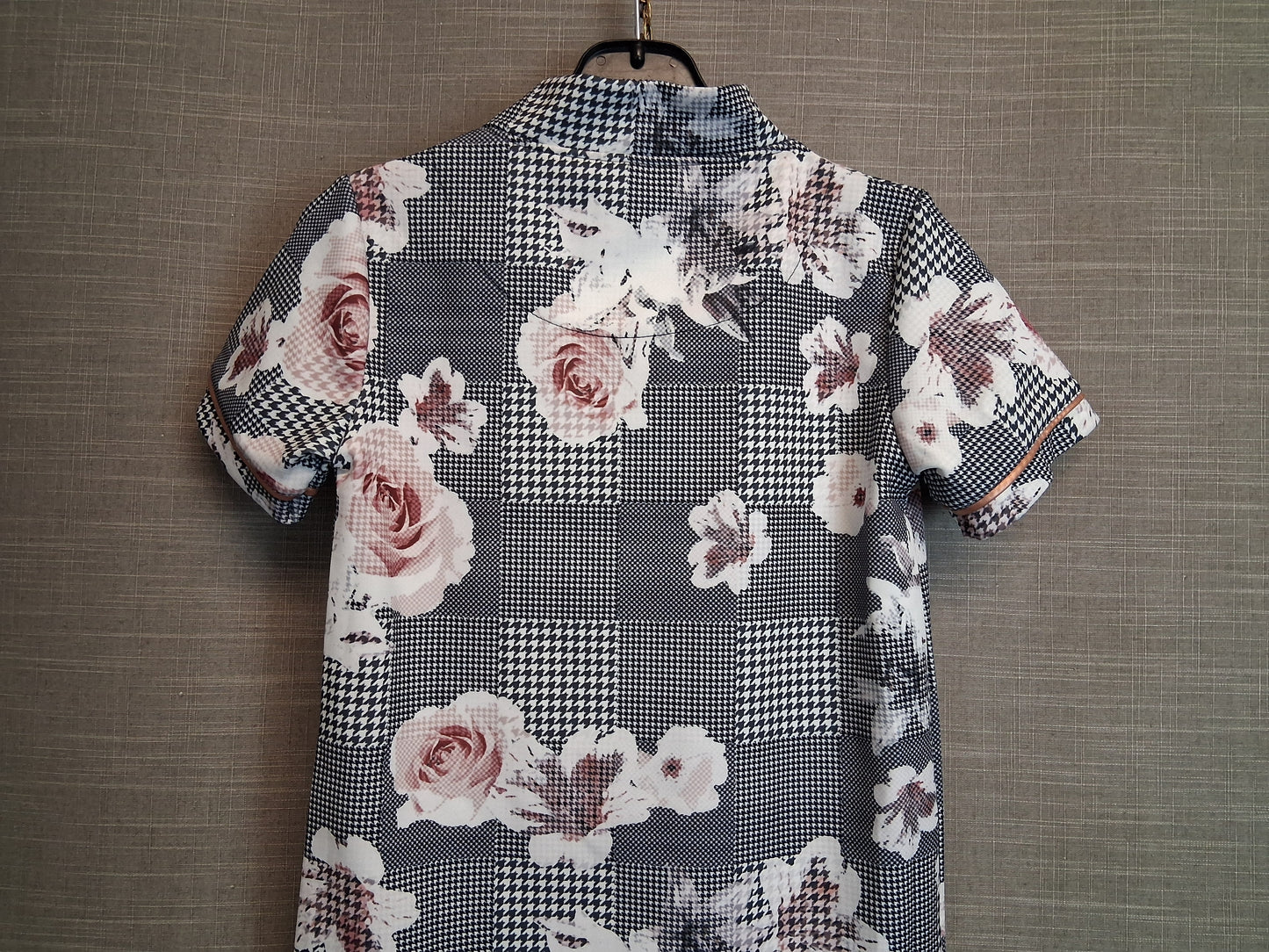 Firetrap Girls T-Shirt Dress 1/4 Zip Multicolour Floral Check Age 9-10 Years
