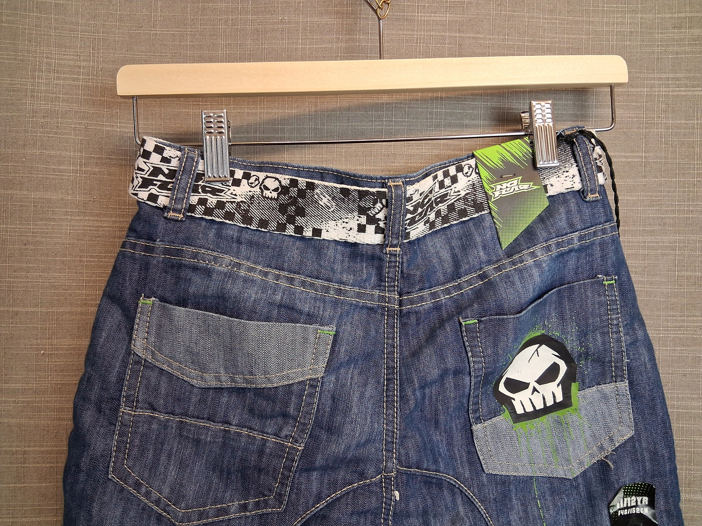 No Fear Boys Blue Denim Short Skorts Age 11-12 Years