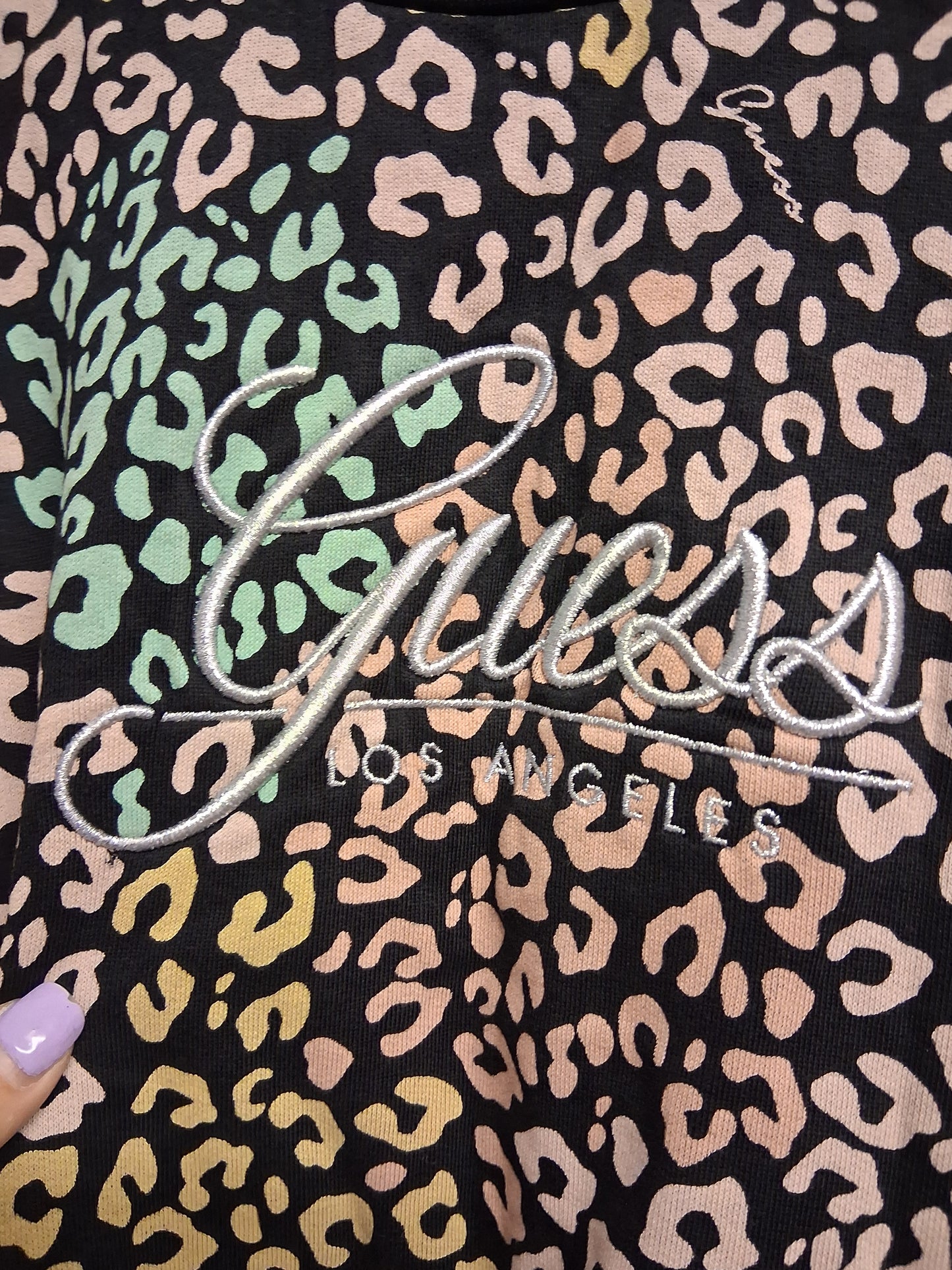 Guess Girls Leopard Multicolour Sweater Age 12 Years