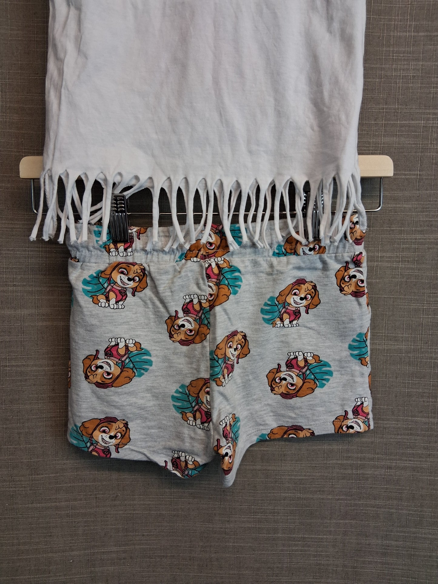Nickelodeon Paw Patrol Girls 2 Piece Outfit Vest and Shorts Age 7-8 Years