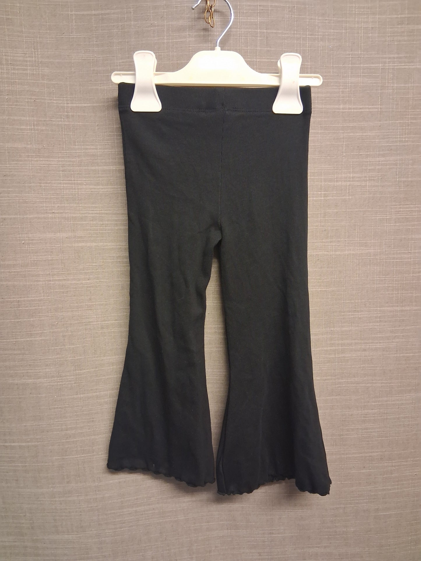 Next Leggings Bootcut Basic Black Stretchy Age 2-3 Years
