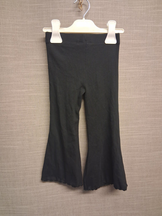Next Leggings Bootcut Basic Black Stretchy Age 2-3 Years